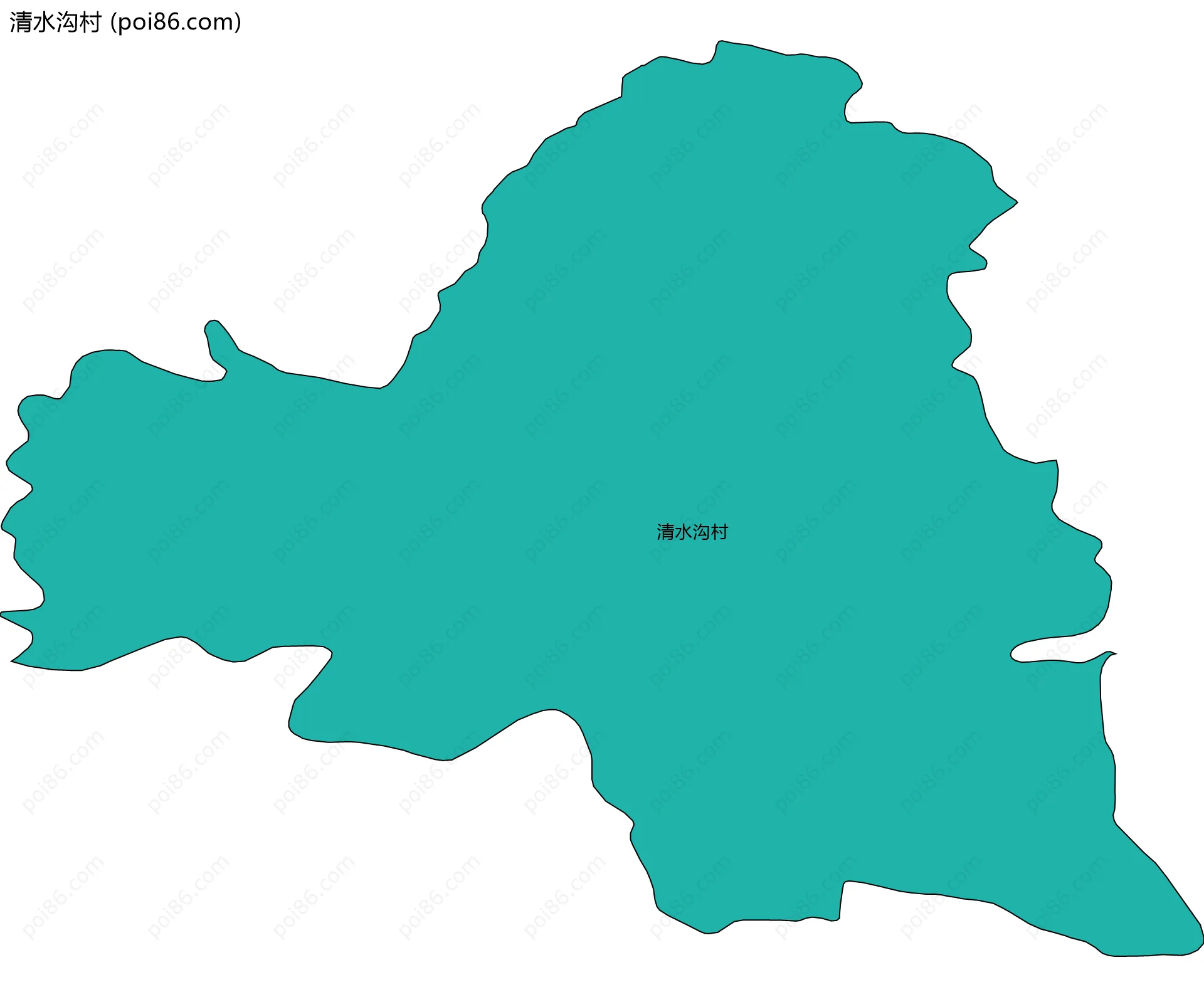 清水沟村边界地图