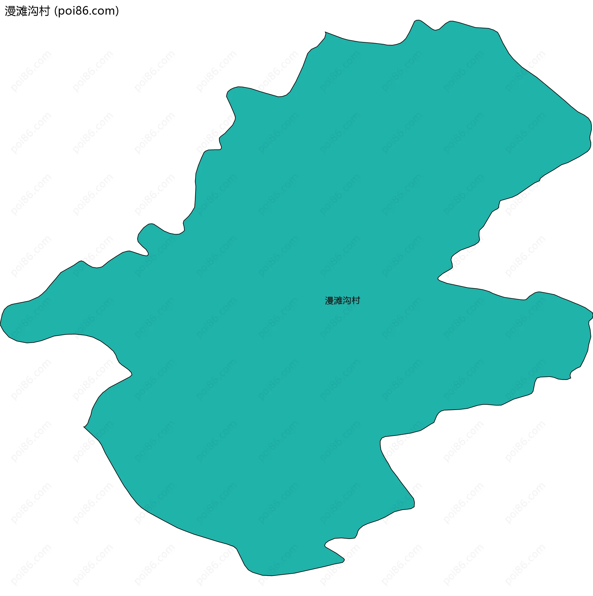 漫滩沟村边界地图