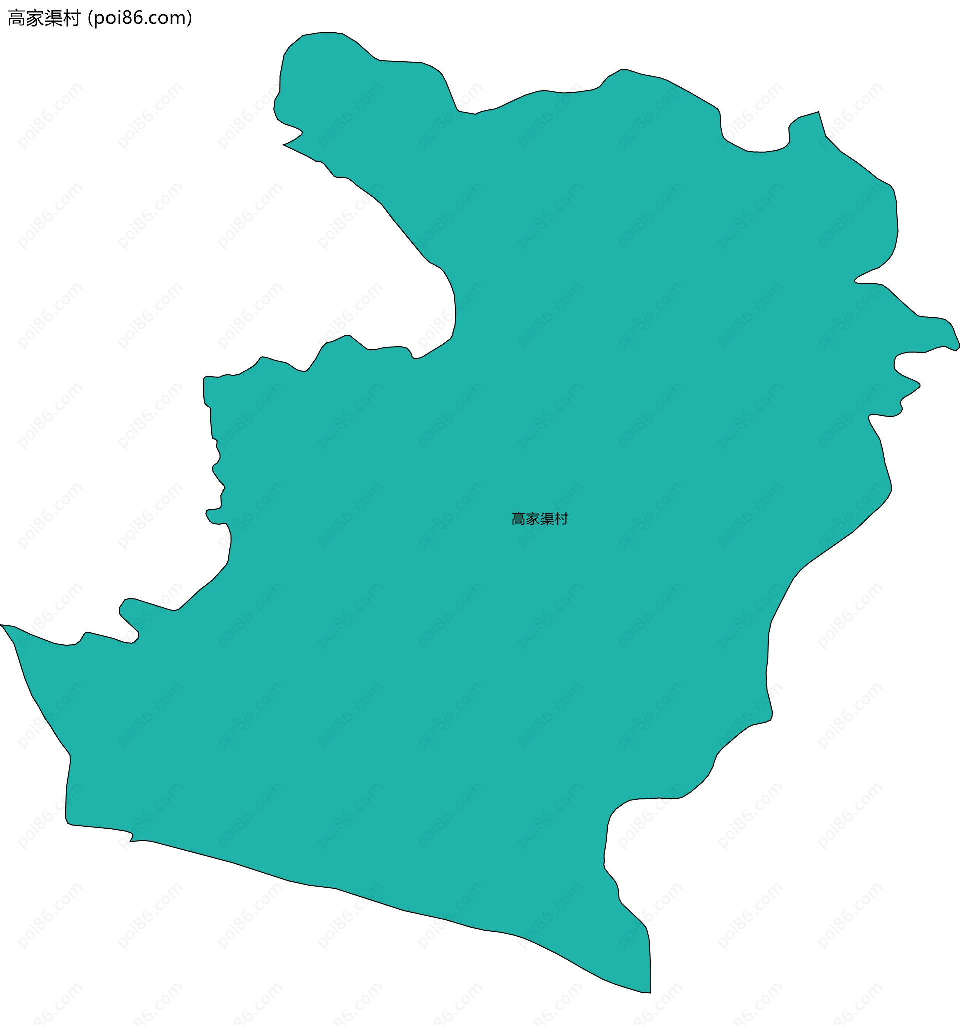 高家渠村边界地图