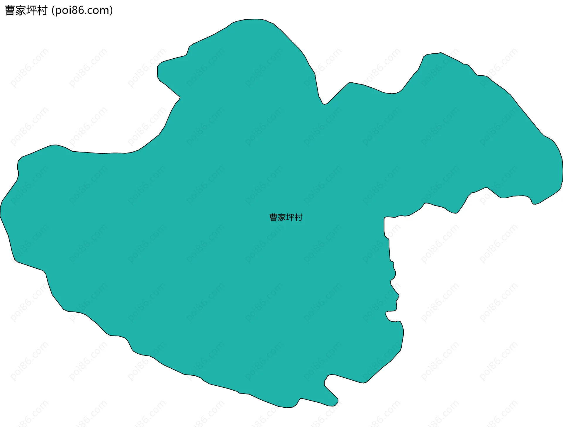 曹家坪村边界地图