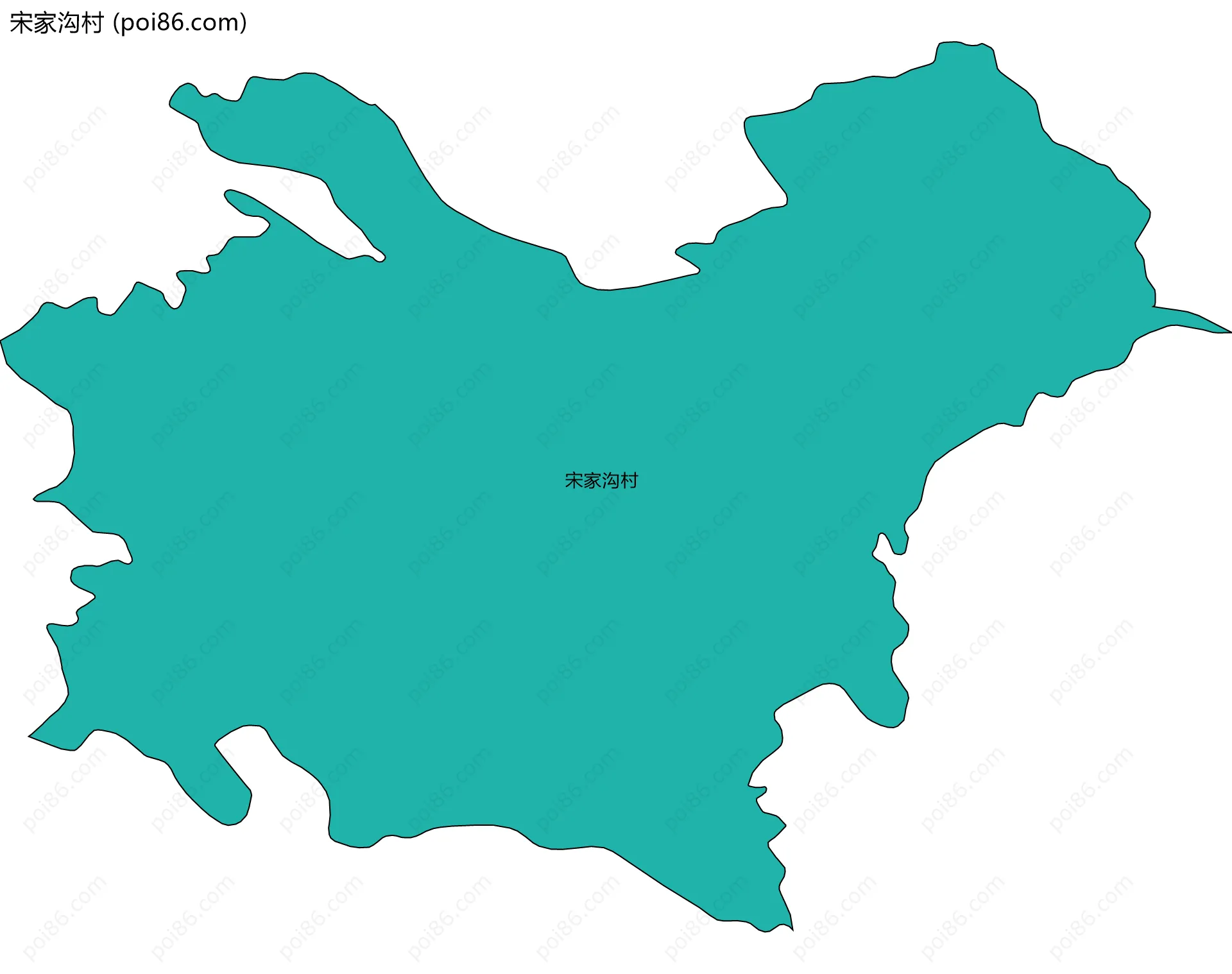 宋家沟村边界地图