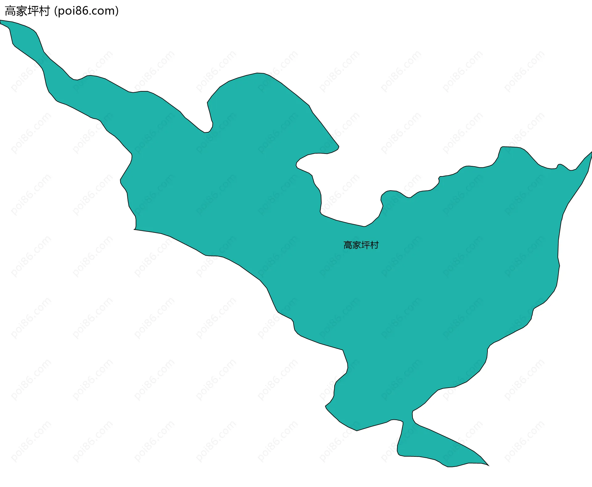 高家坪村边界地图