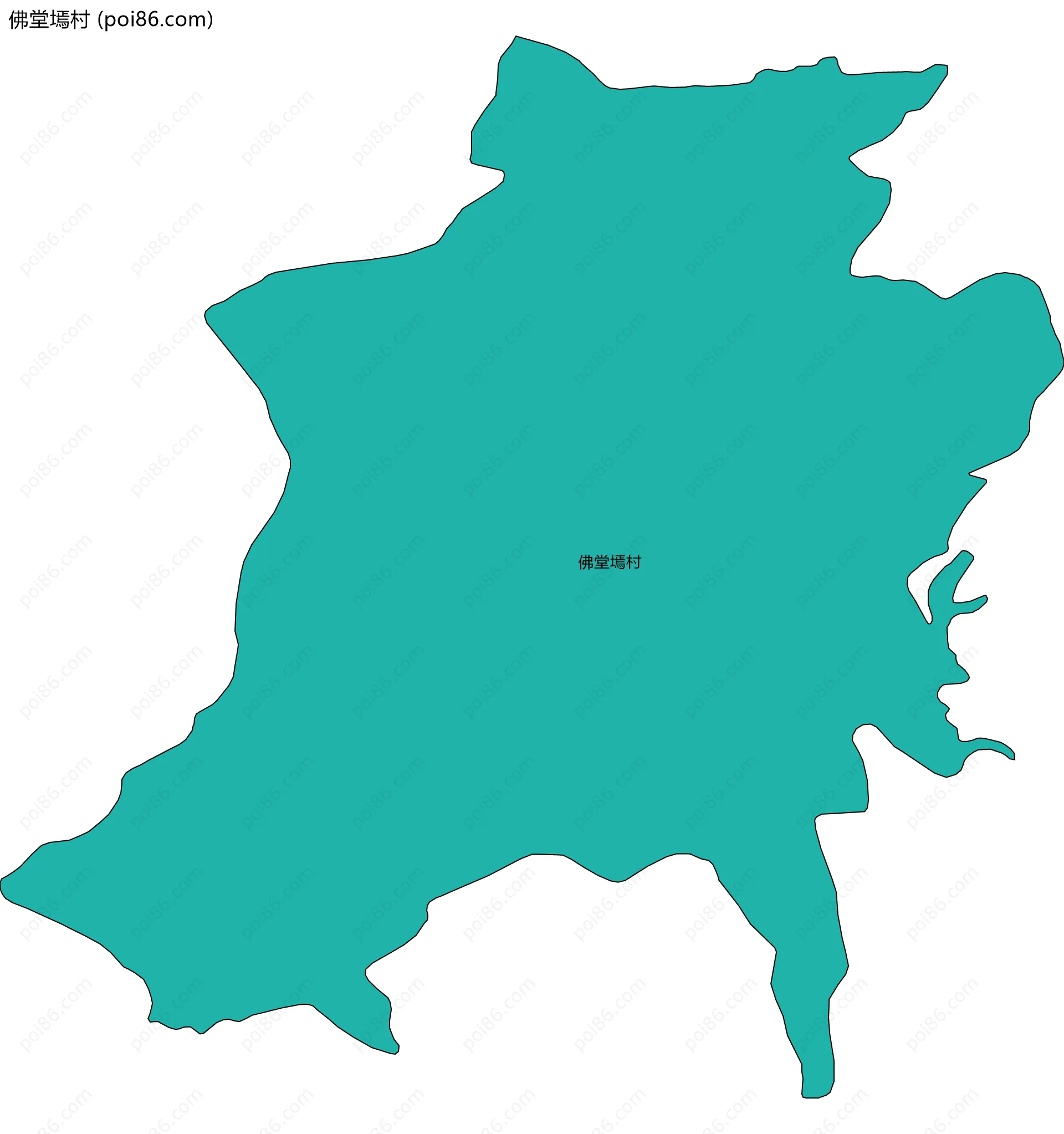 佛堂墕村边界地图