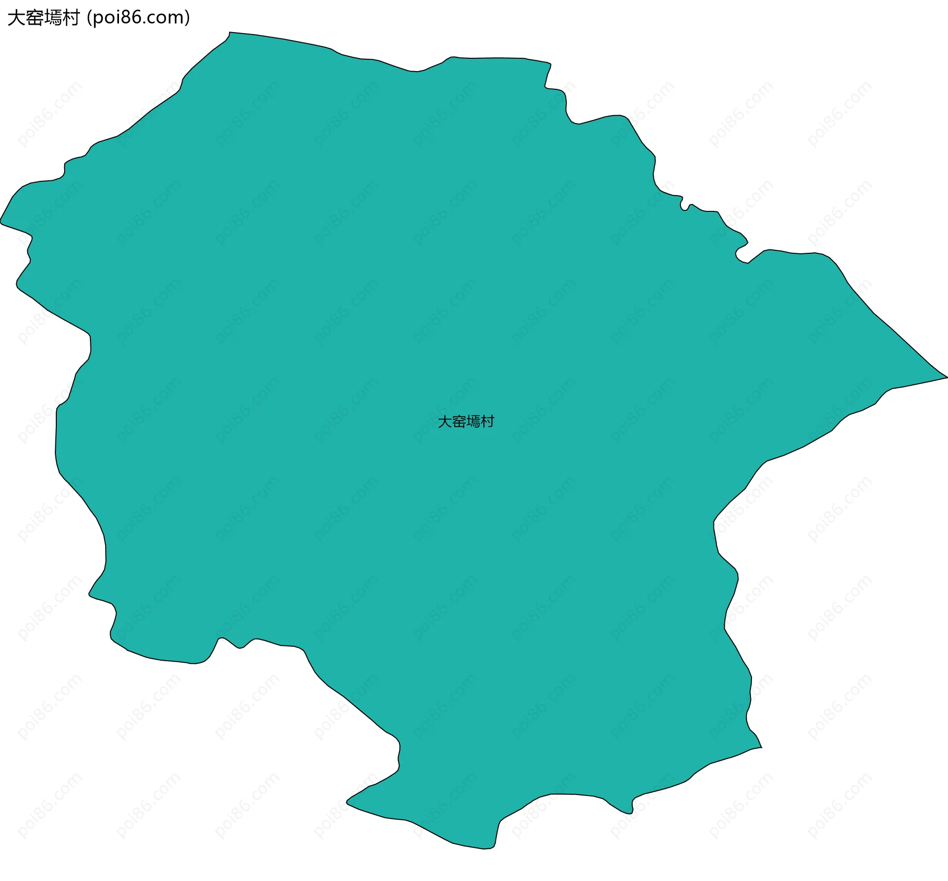 大窑墕村边界地图