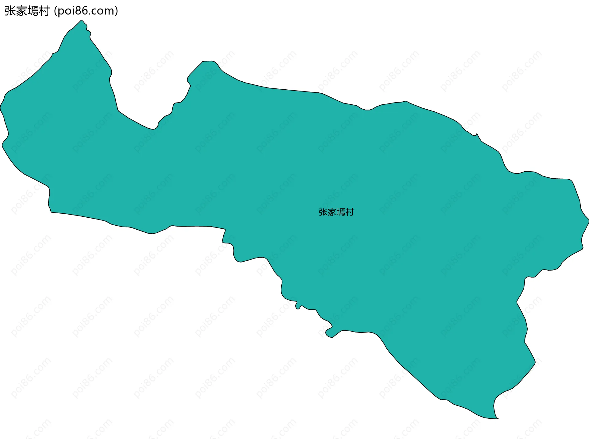 张家墕村边界地图