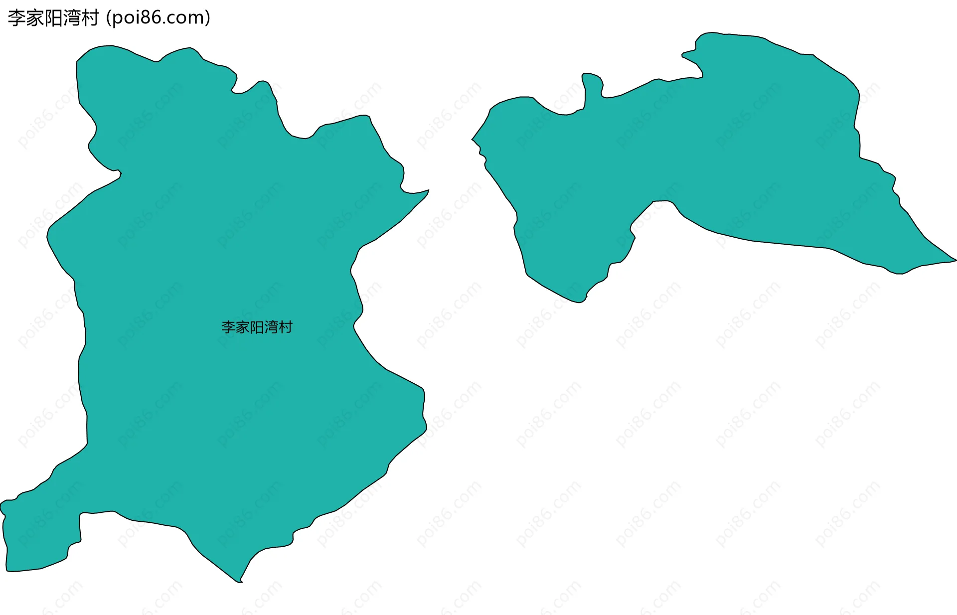 李家阳湾村边界地图