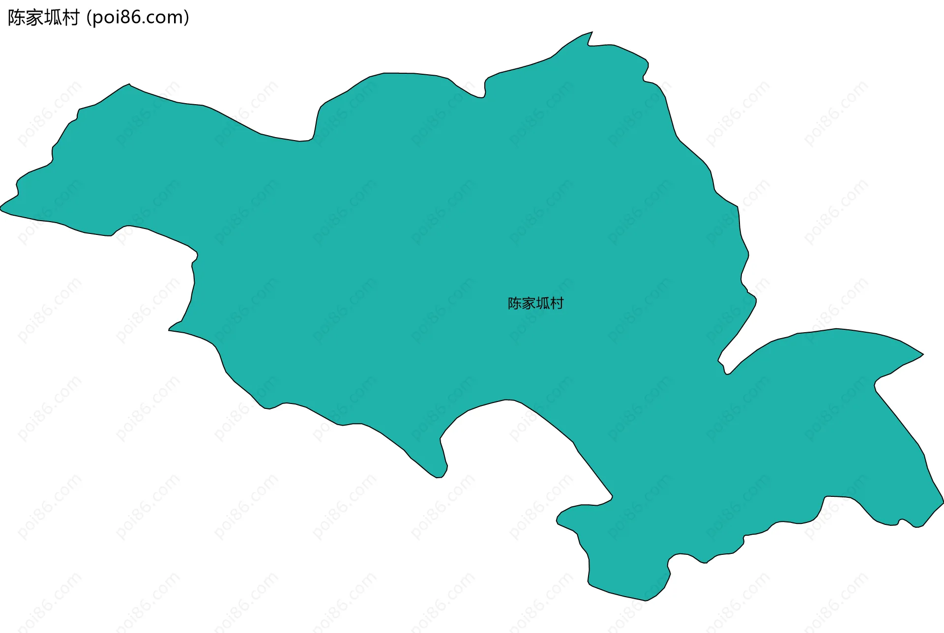 陈家坬村边界地图