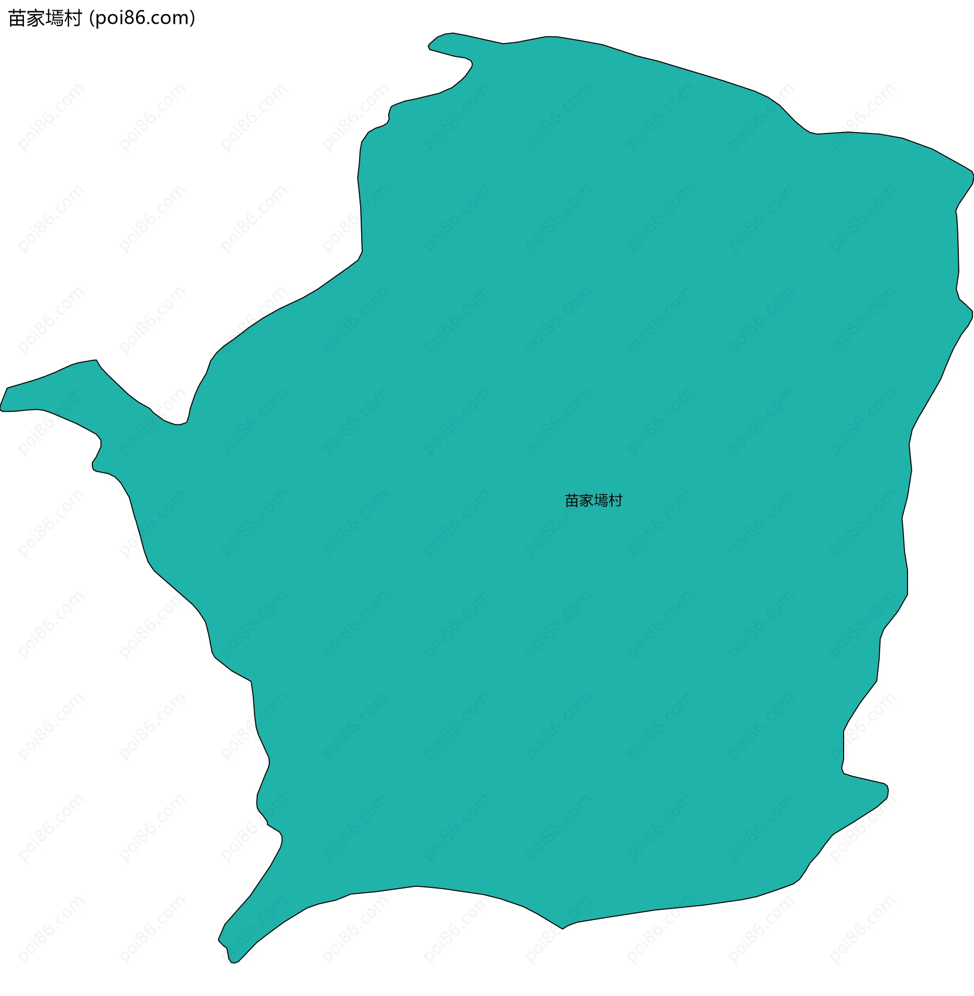 苗家墕村边界地图