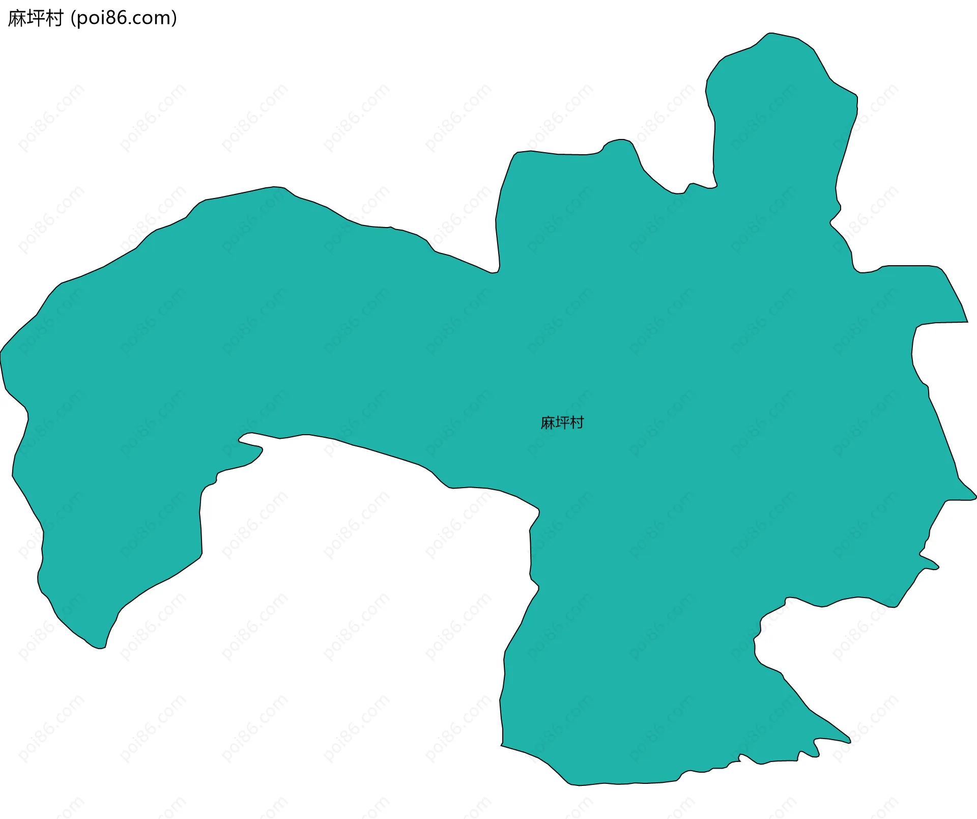 麻坪村边界地图