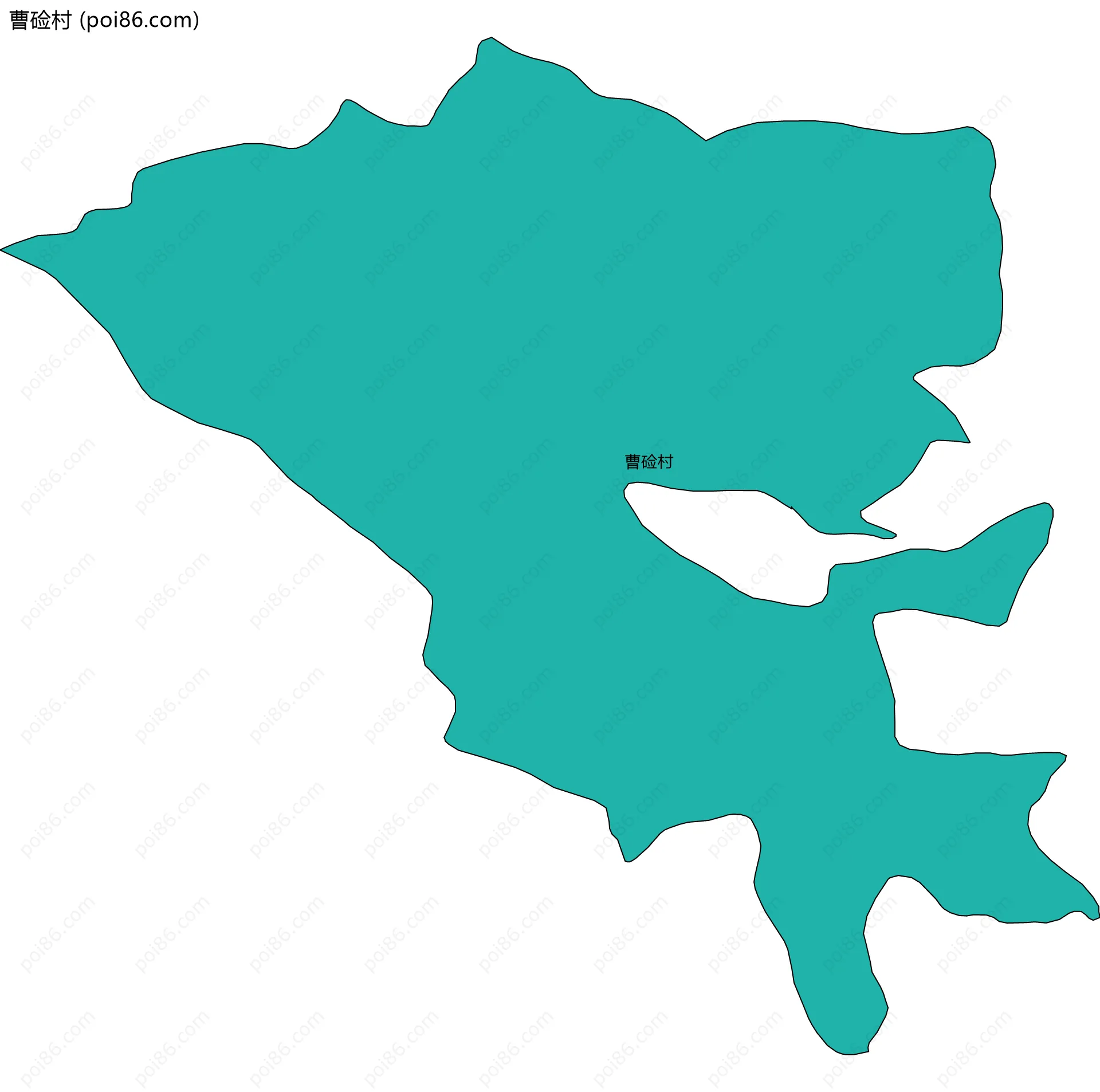 曹硷村边界地图