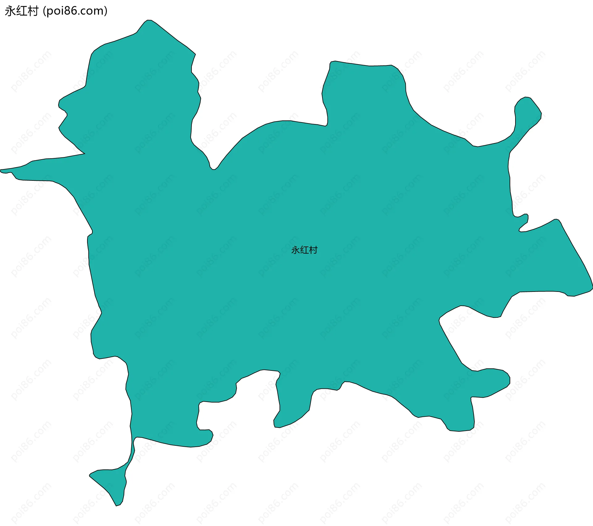 永红村边界地图