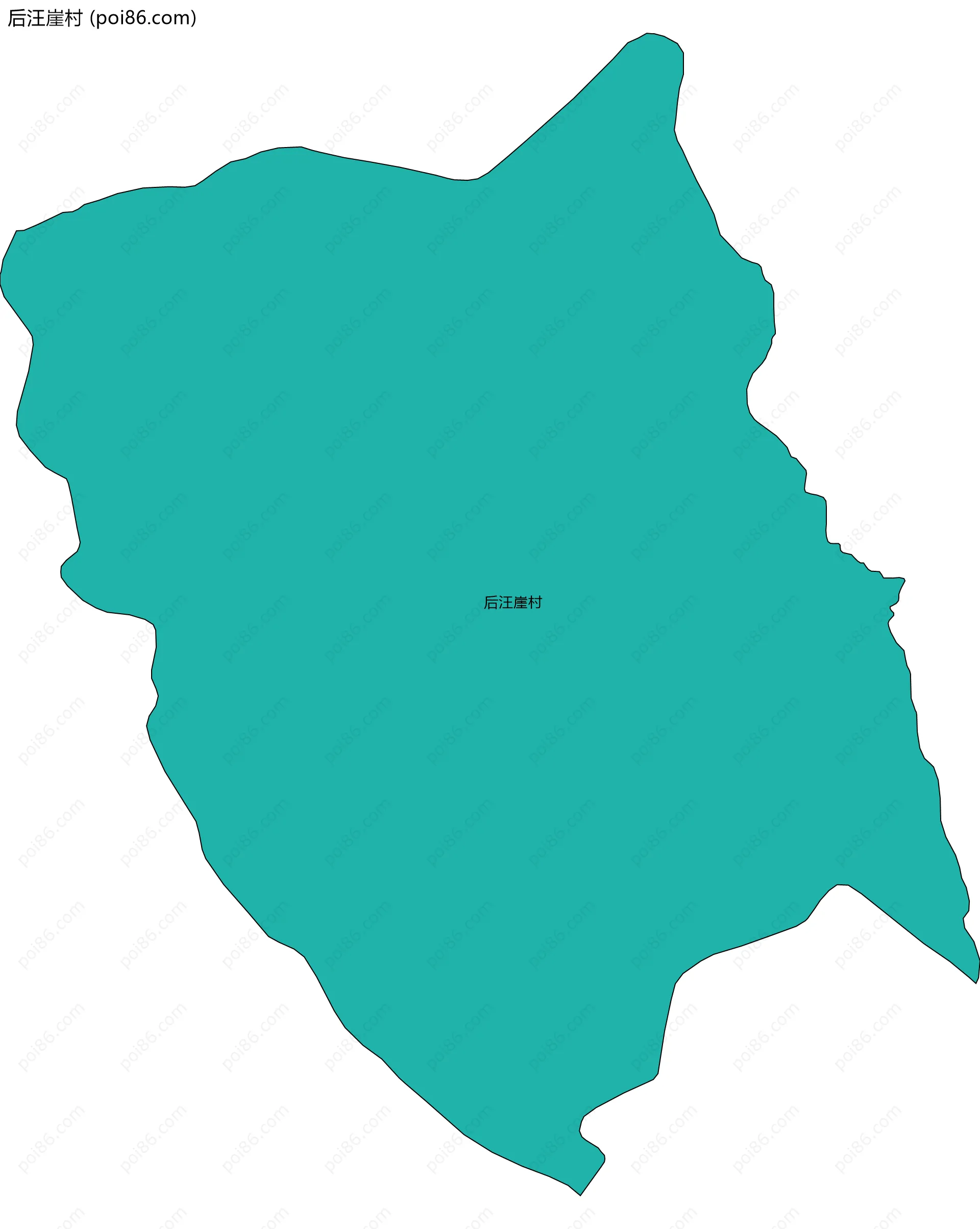 后汪崖村边界地图