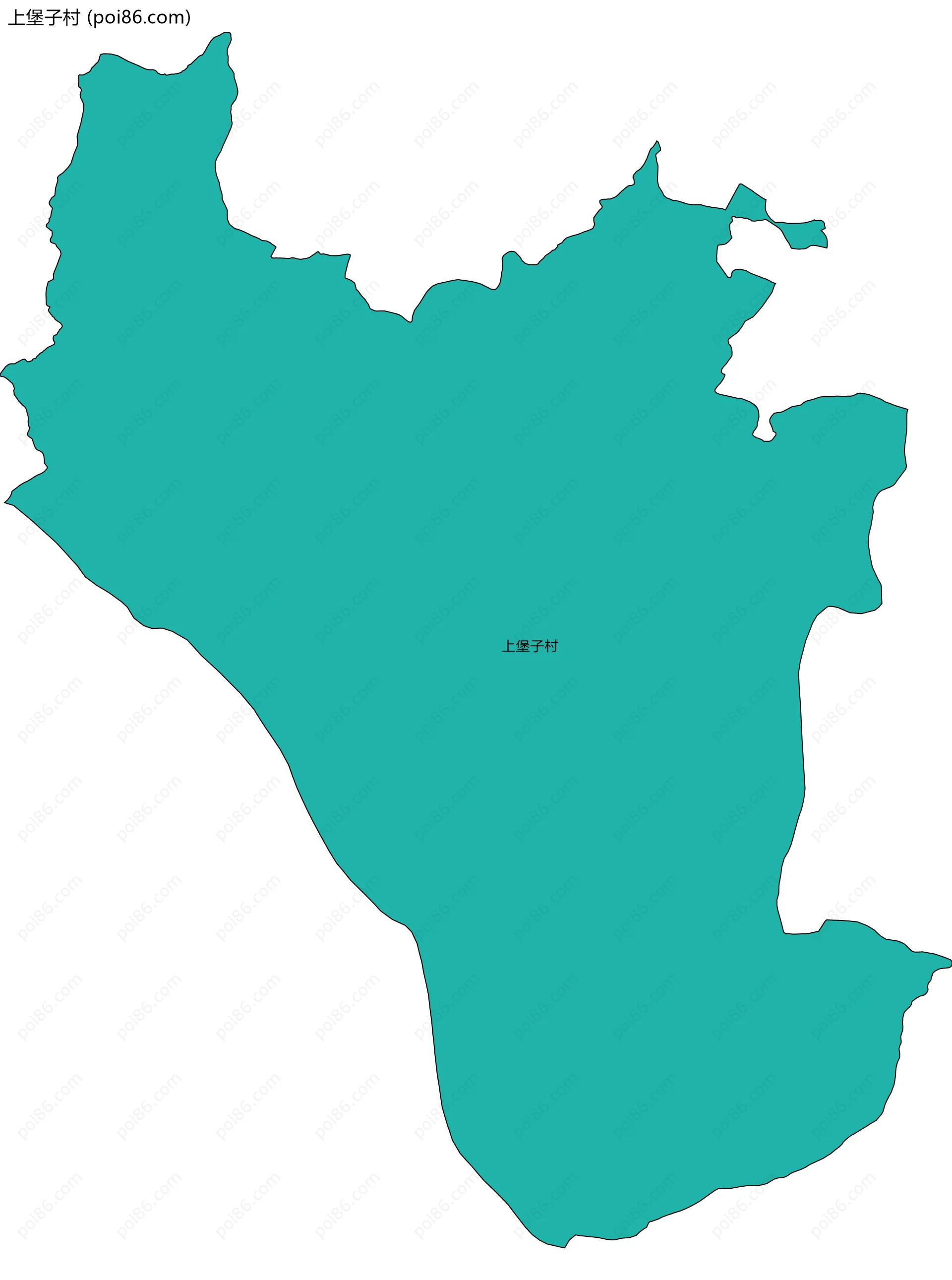 上堡子村边界地图