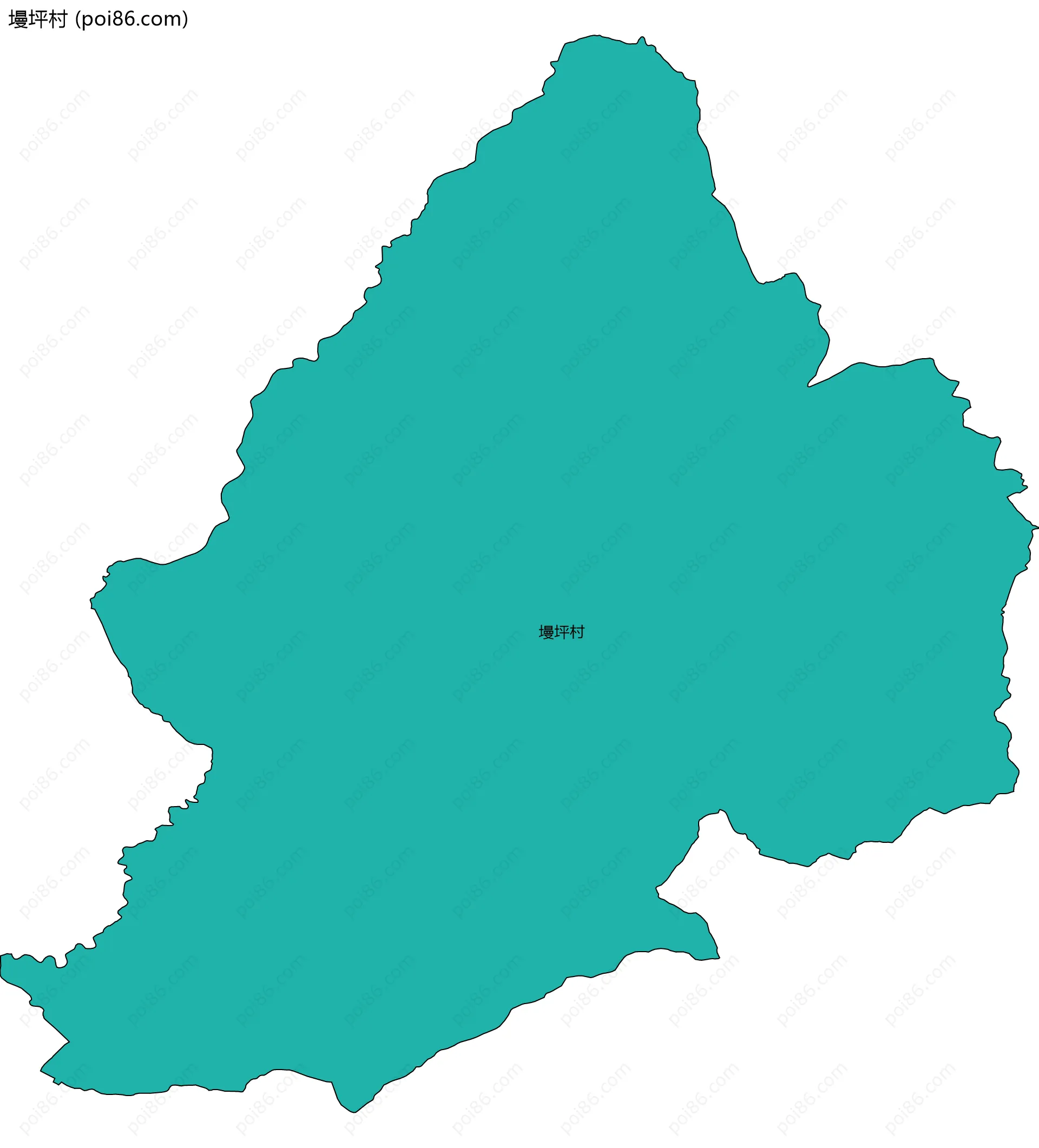 墁坪村边界地图