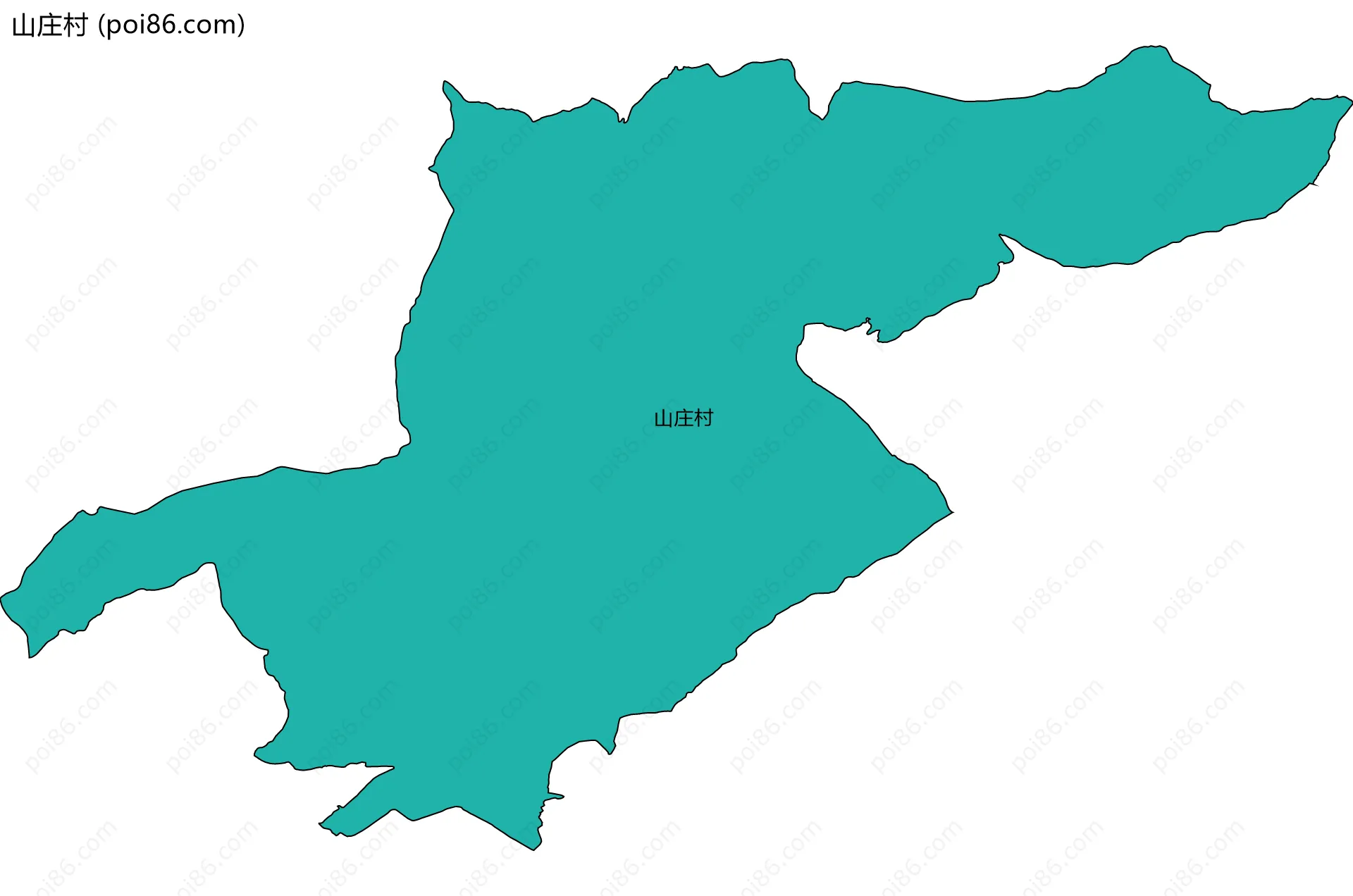 山庄村边界地图