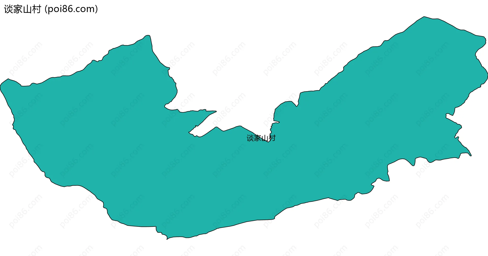 谈家山村边界地图