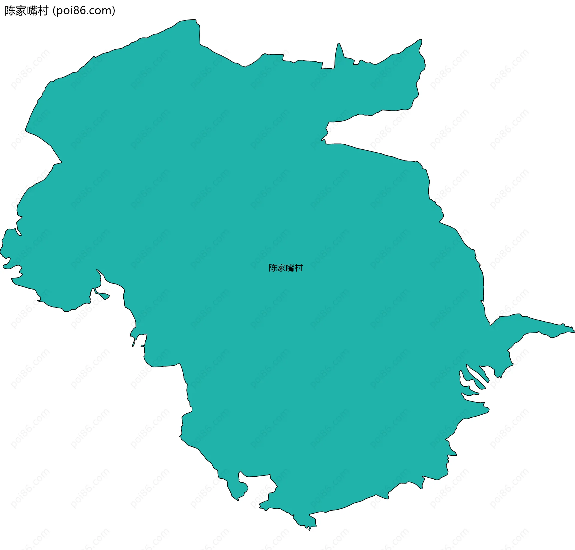 陈家嘴村边界地图