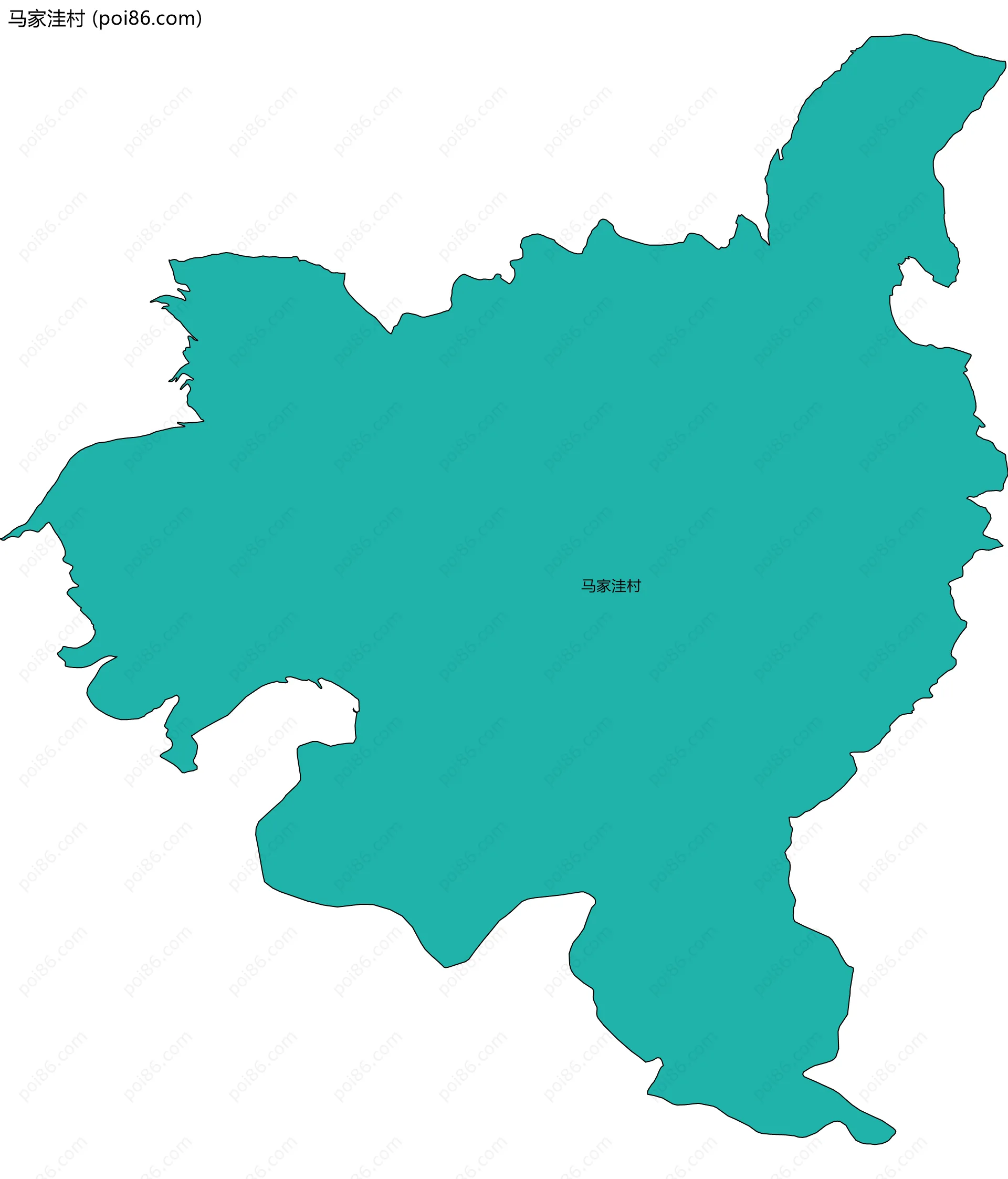 马家洼村边界地图