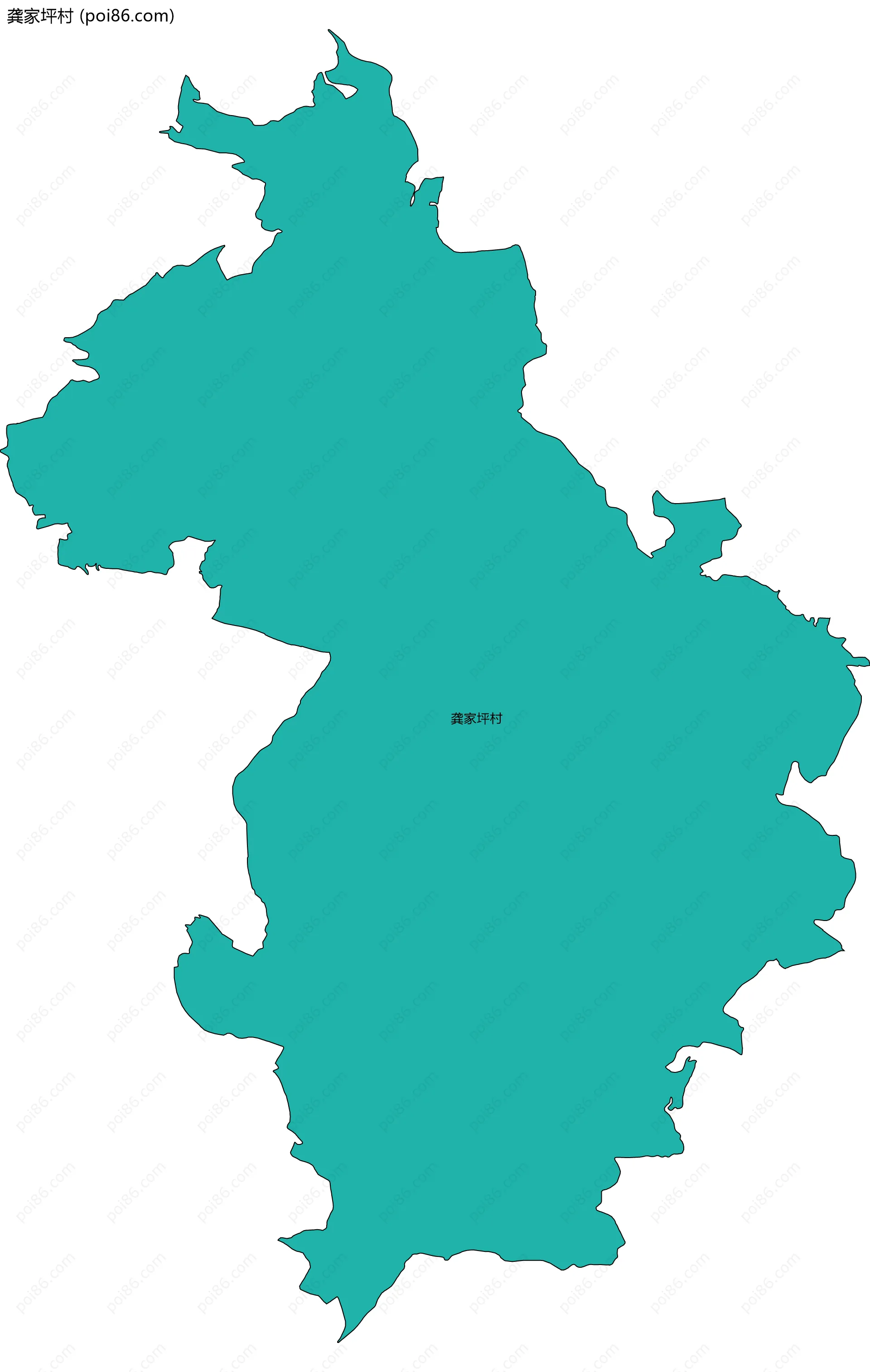 龚家坪村边界地图