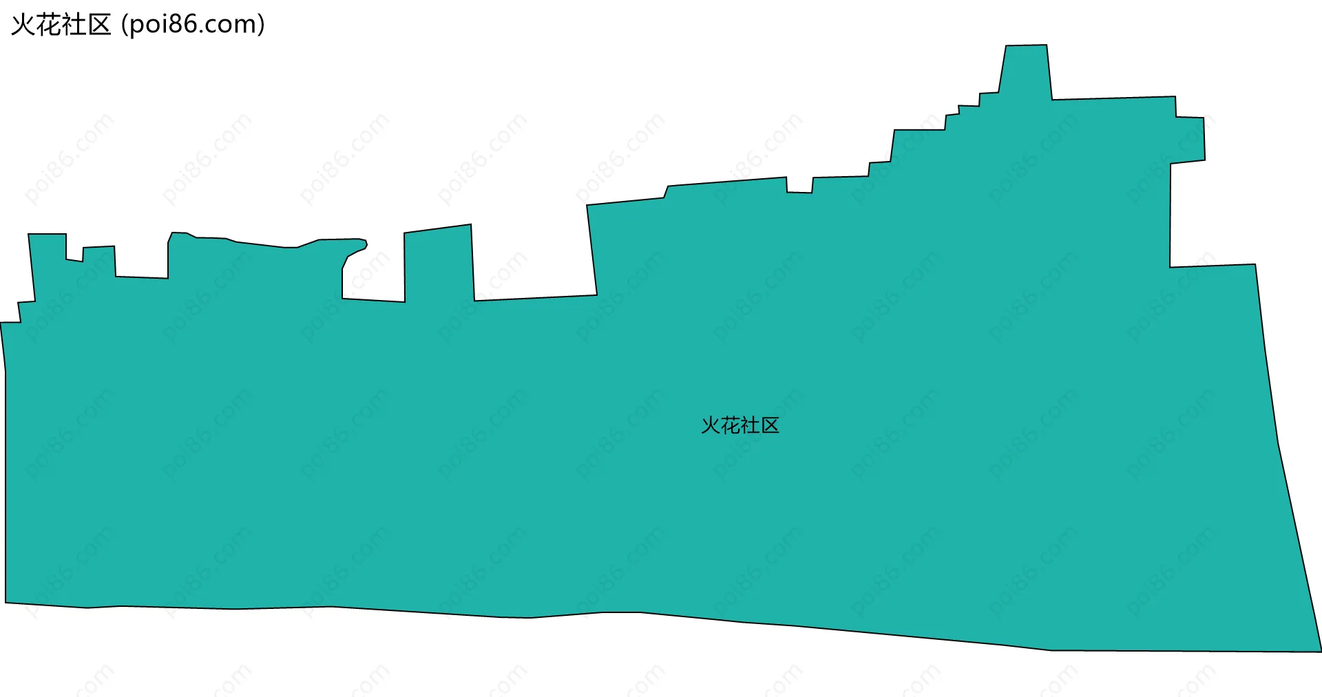 火花社区边界地图