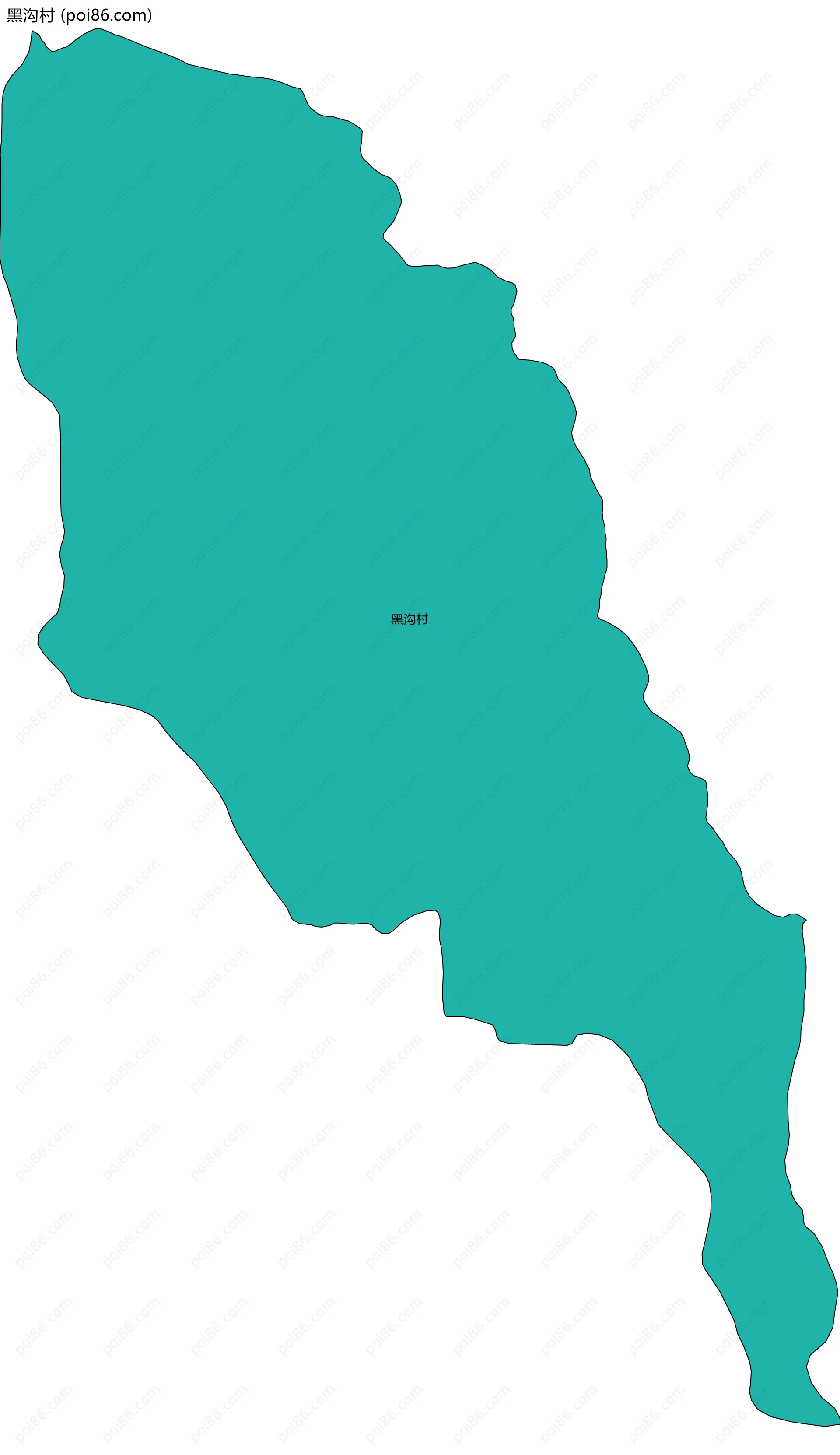 黑沟村边界地图