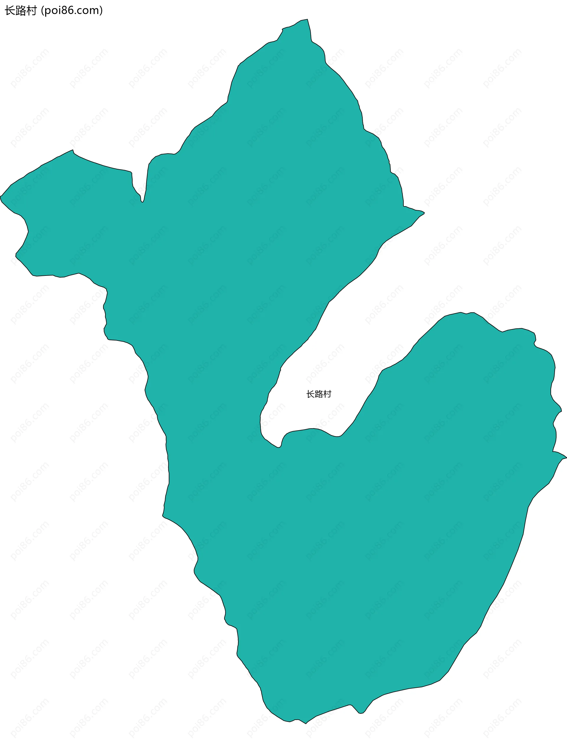 长路村边界地图