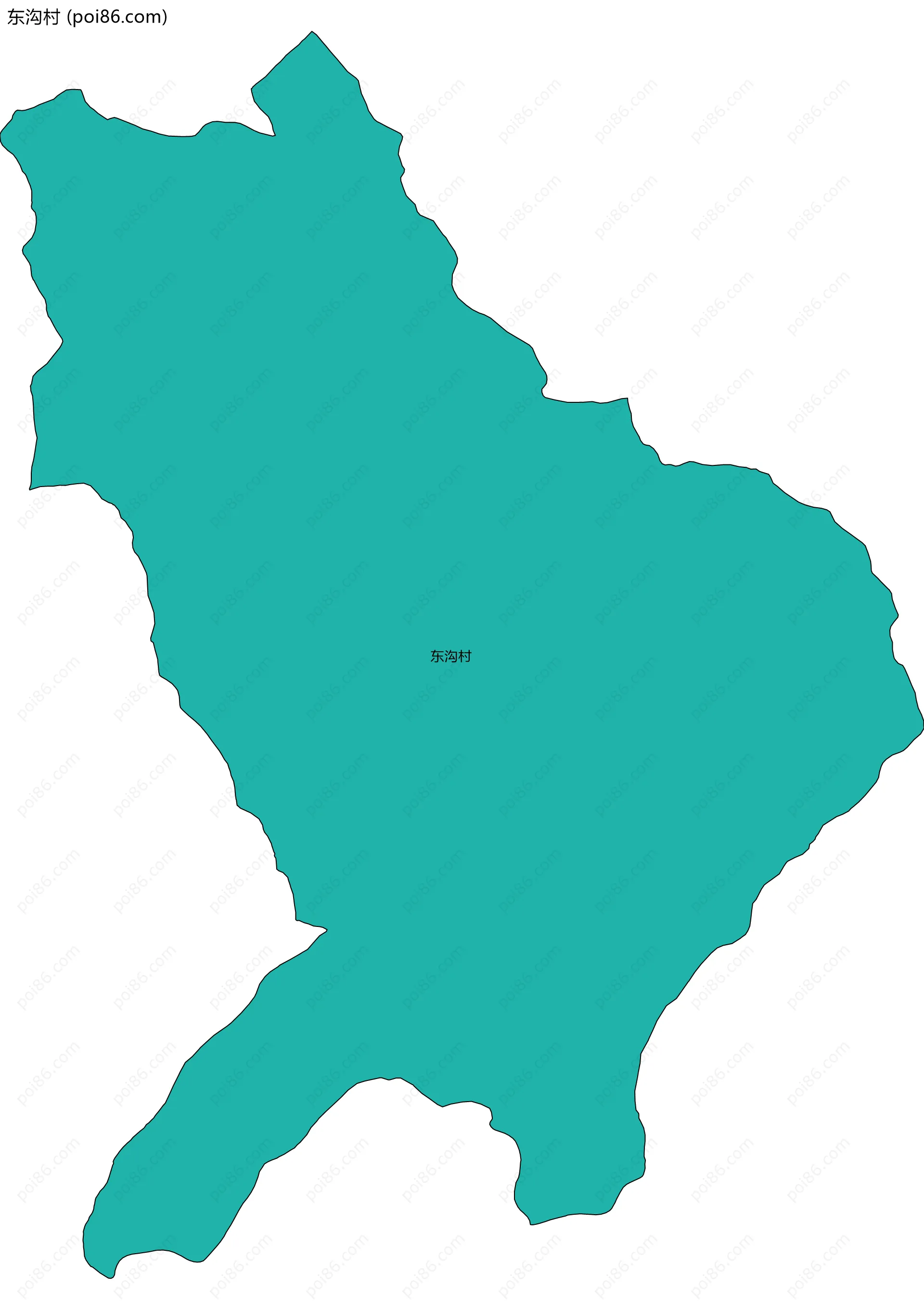 东沟村边界地图