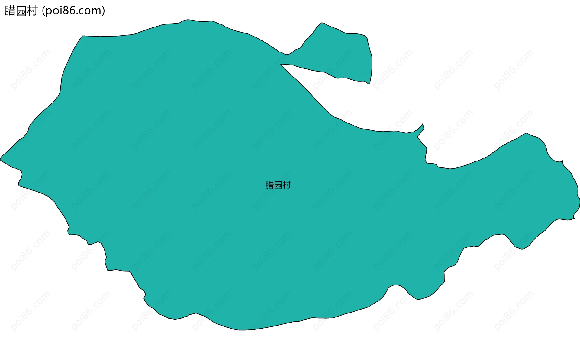 腊园村边界地图