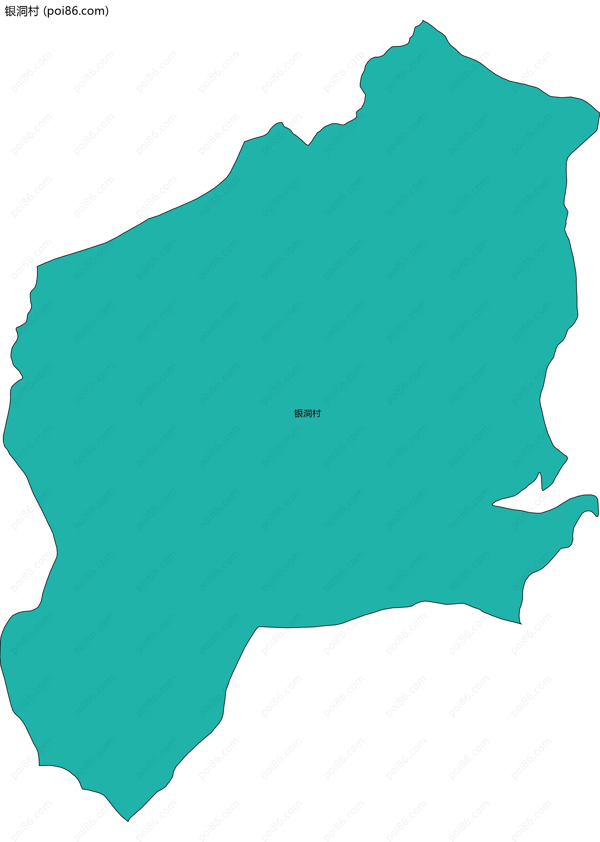 银洞村边界地图