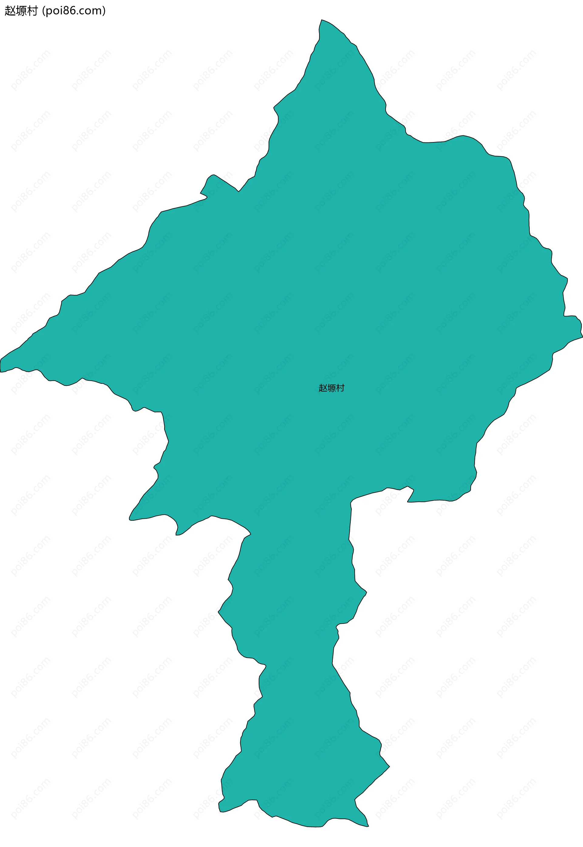 赵塬村边界地图