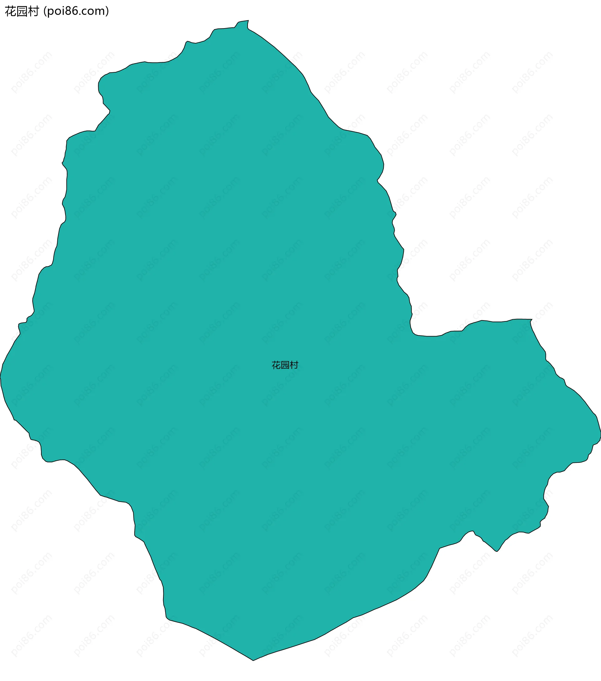 花园村边界地图