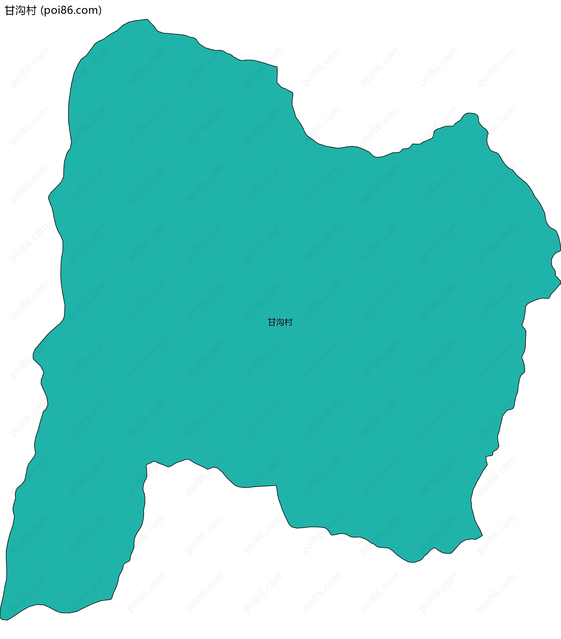 甘沟村边界地图