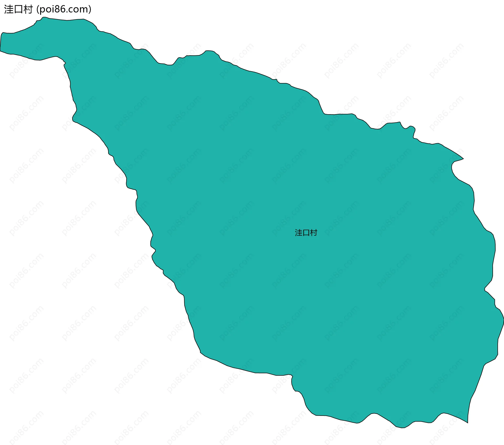 洼口村边界地图