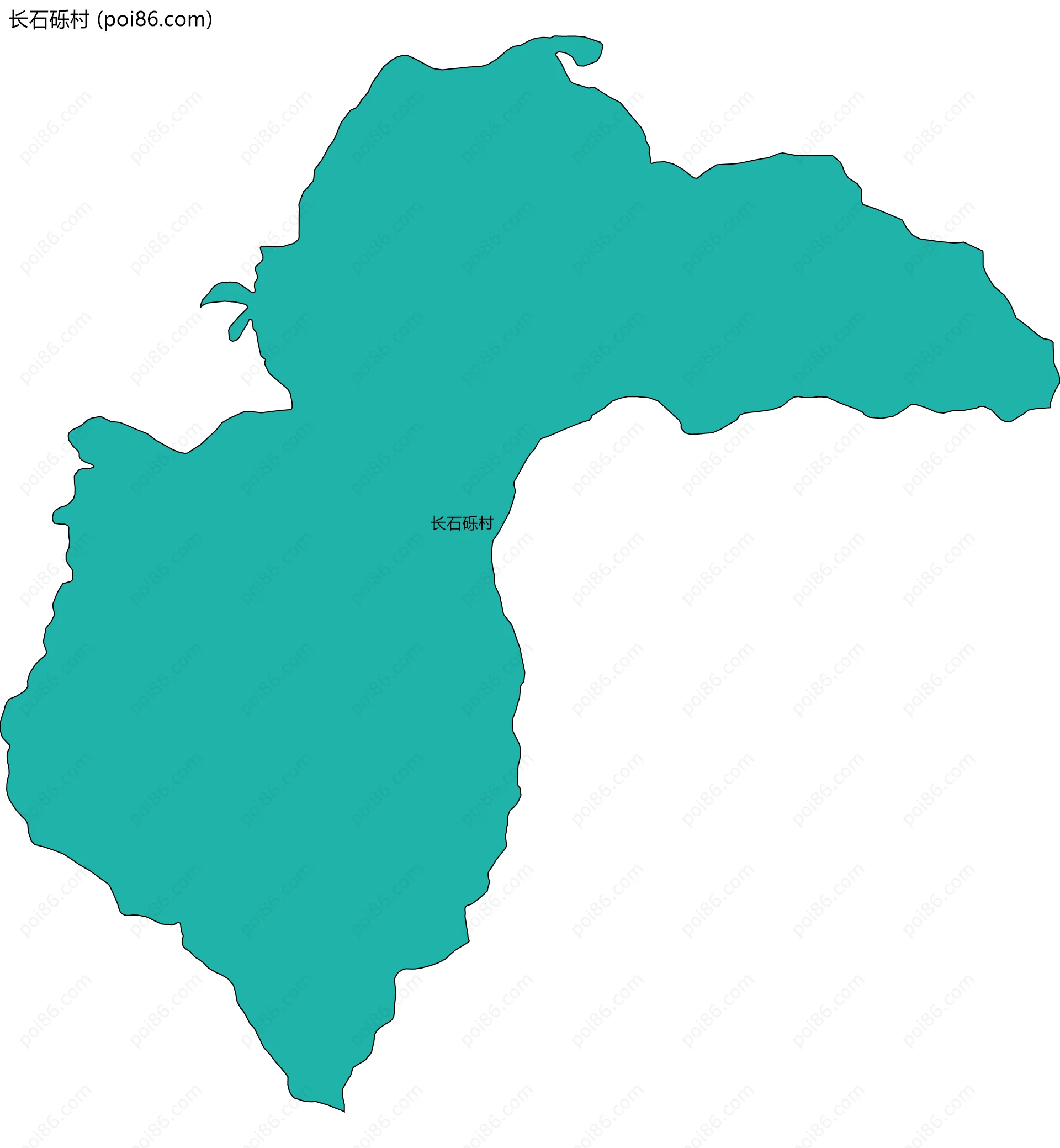 长石砾村边界地图