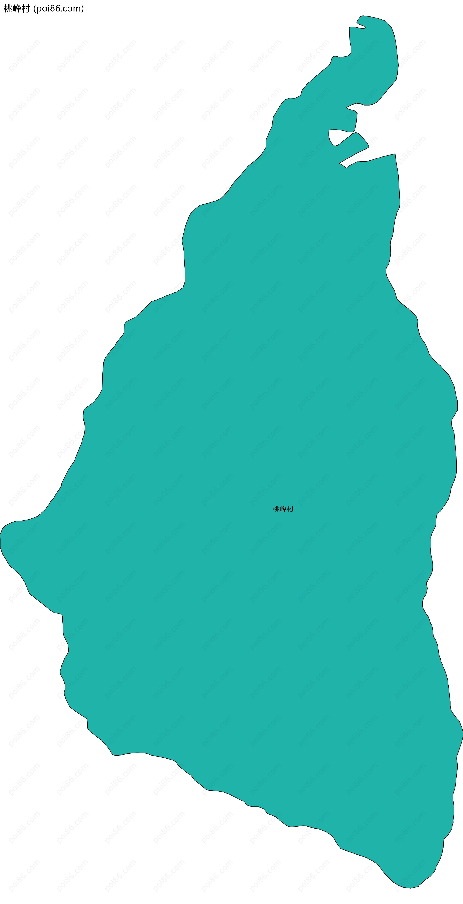 桃峰村边界地图