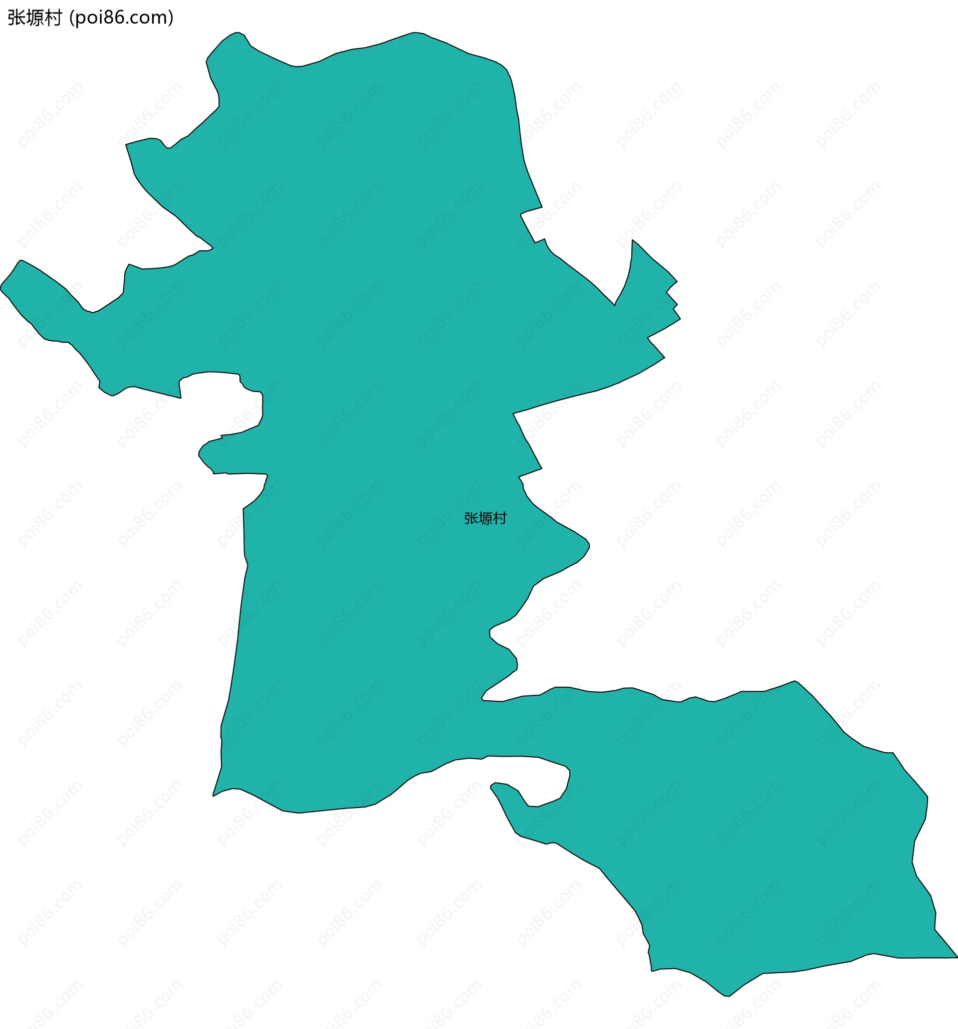 张塬村边界地图