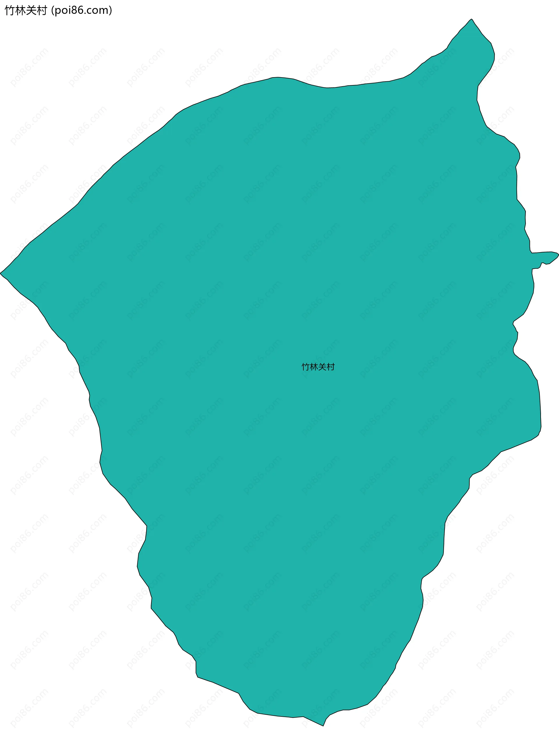 竹林关村边界地图