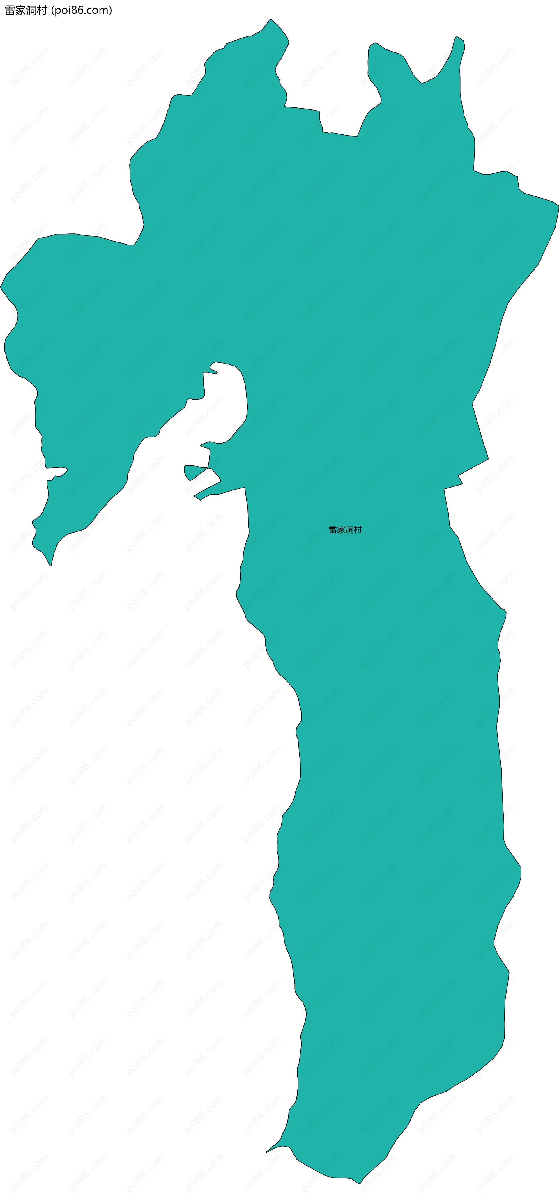 雷家洞村边界地图