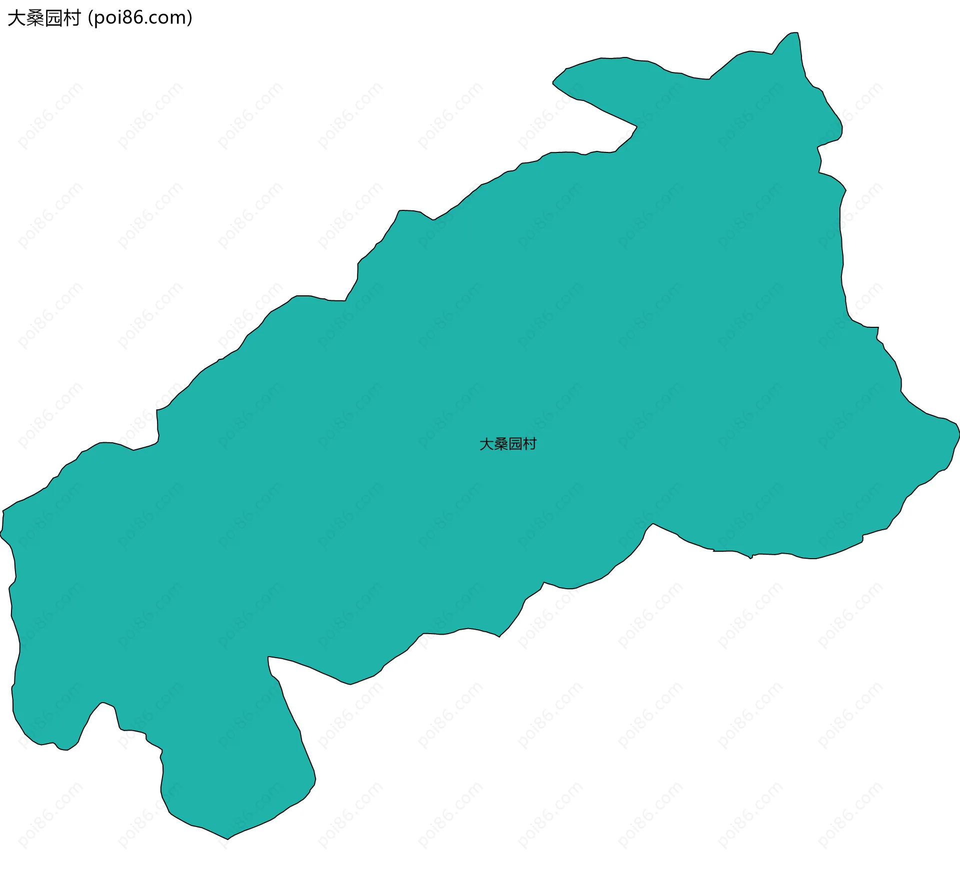 大桑园村边界地图