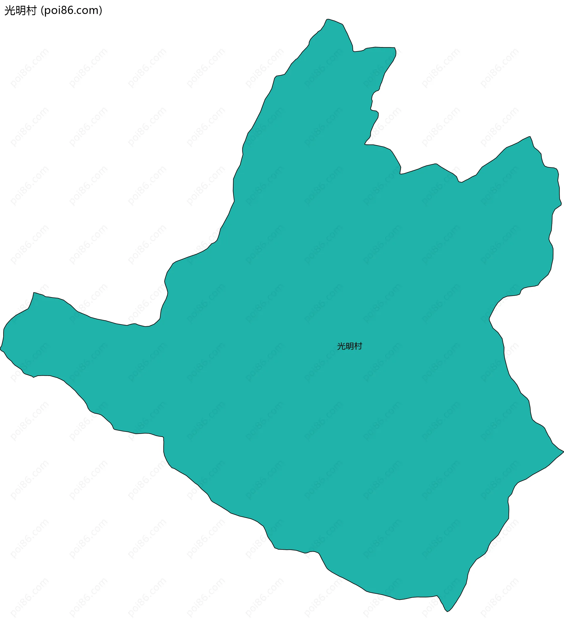 光明村边界地图