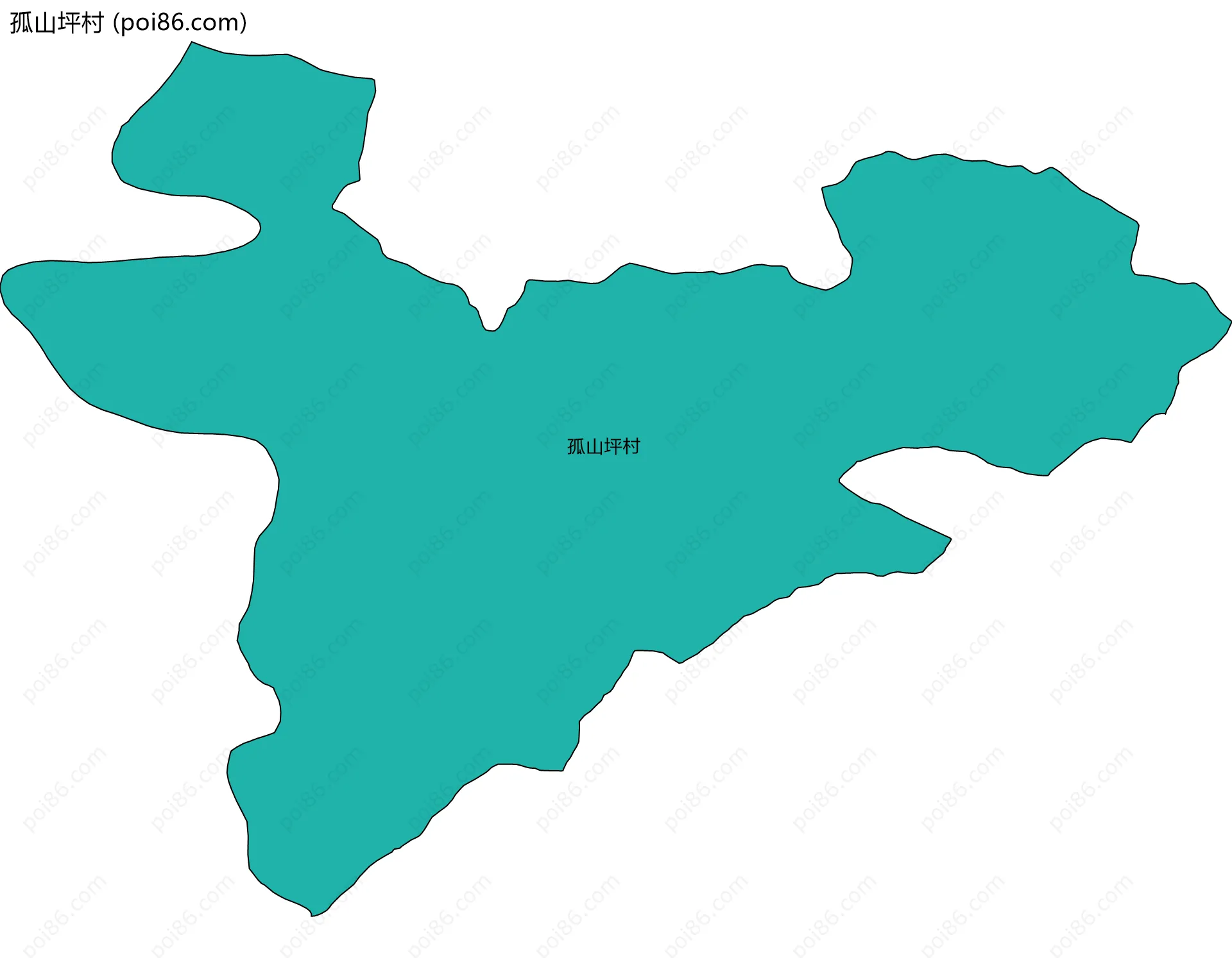 孤山坪村边界地图