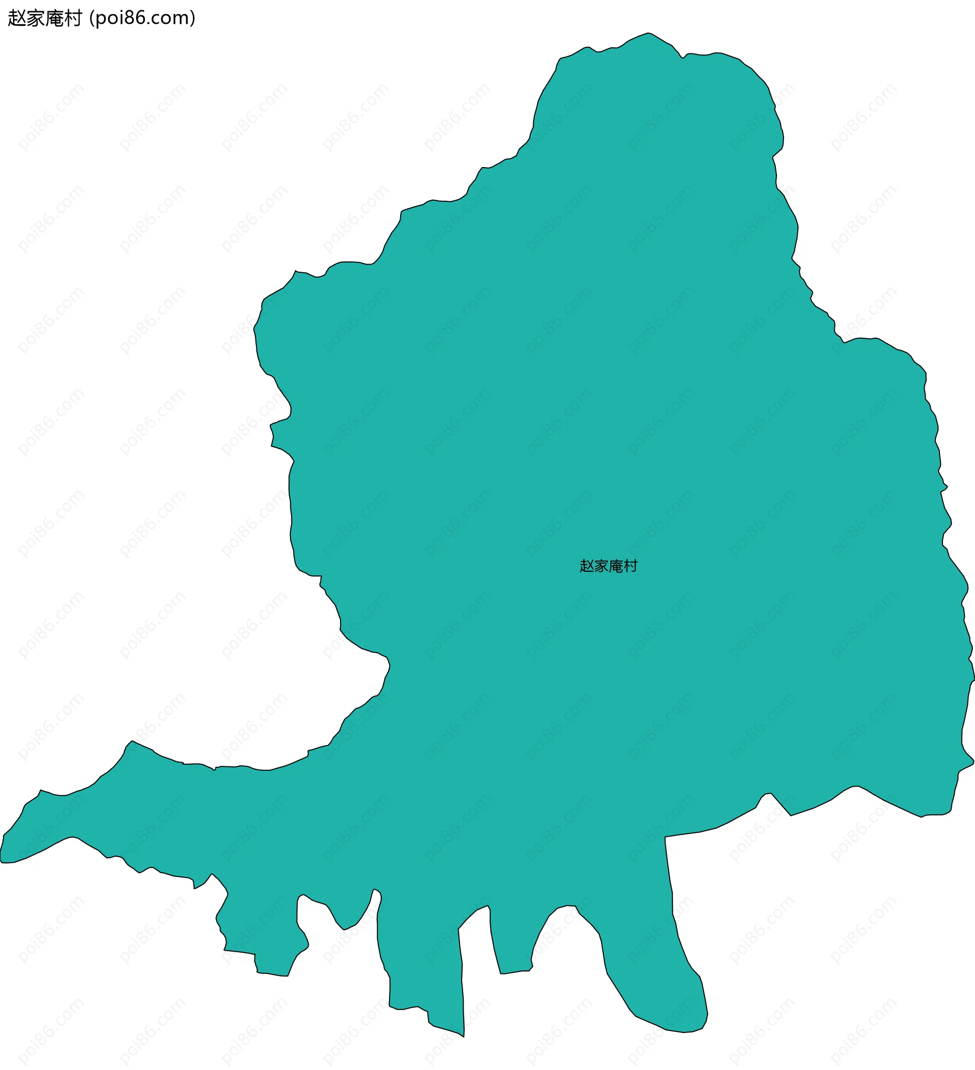 赵家庵村边界地图