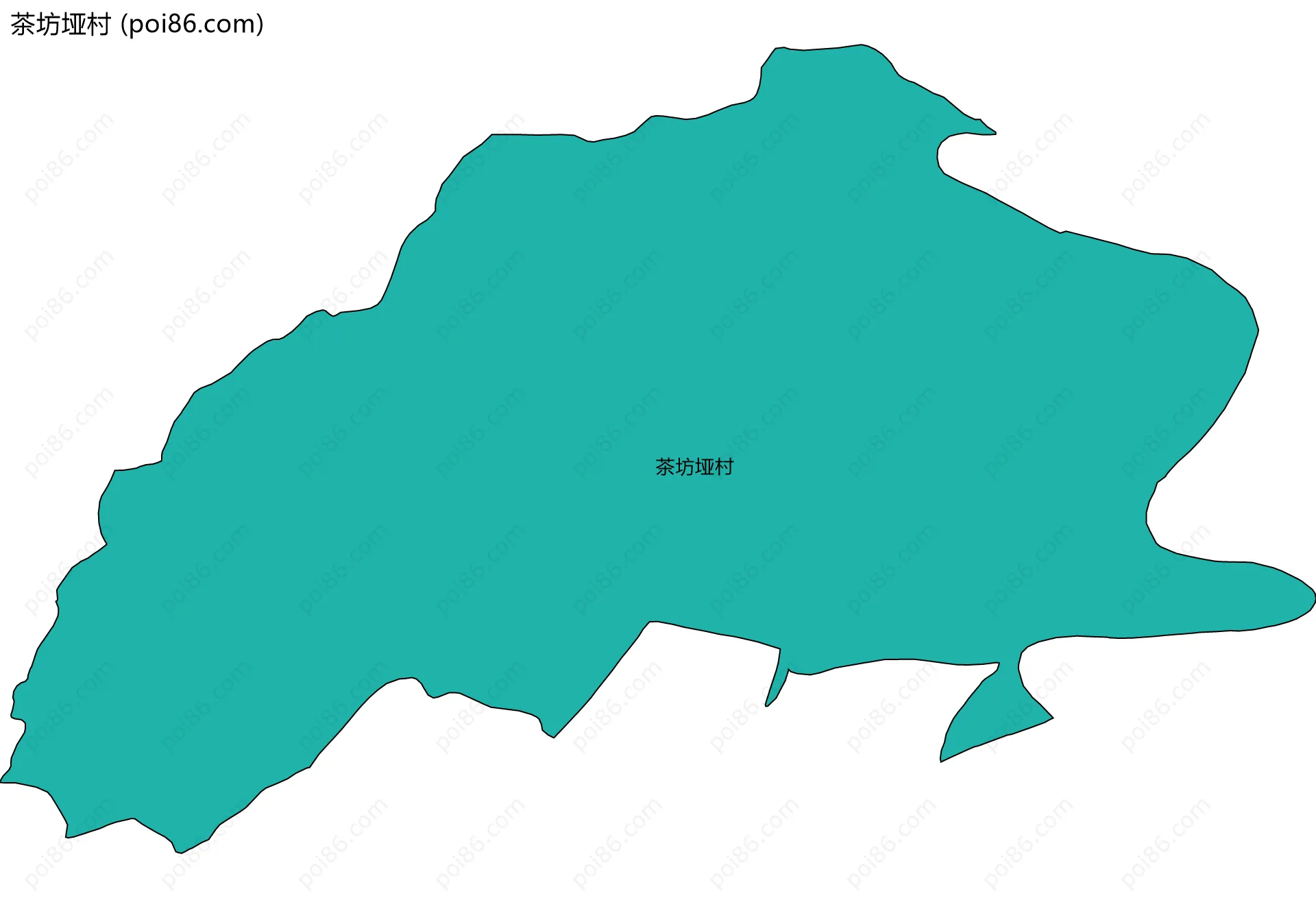 茶坊垭村边界地图