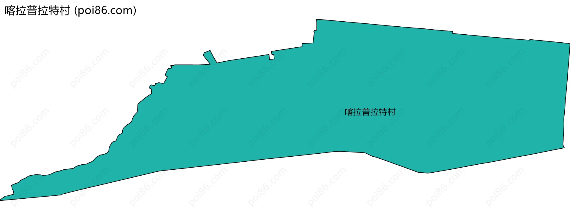 喀拉普拉特村边界地图