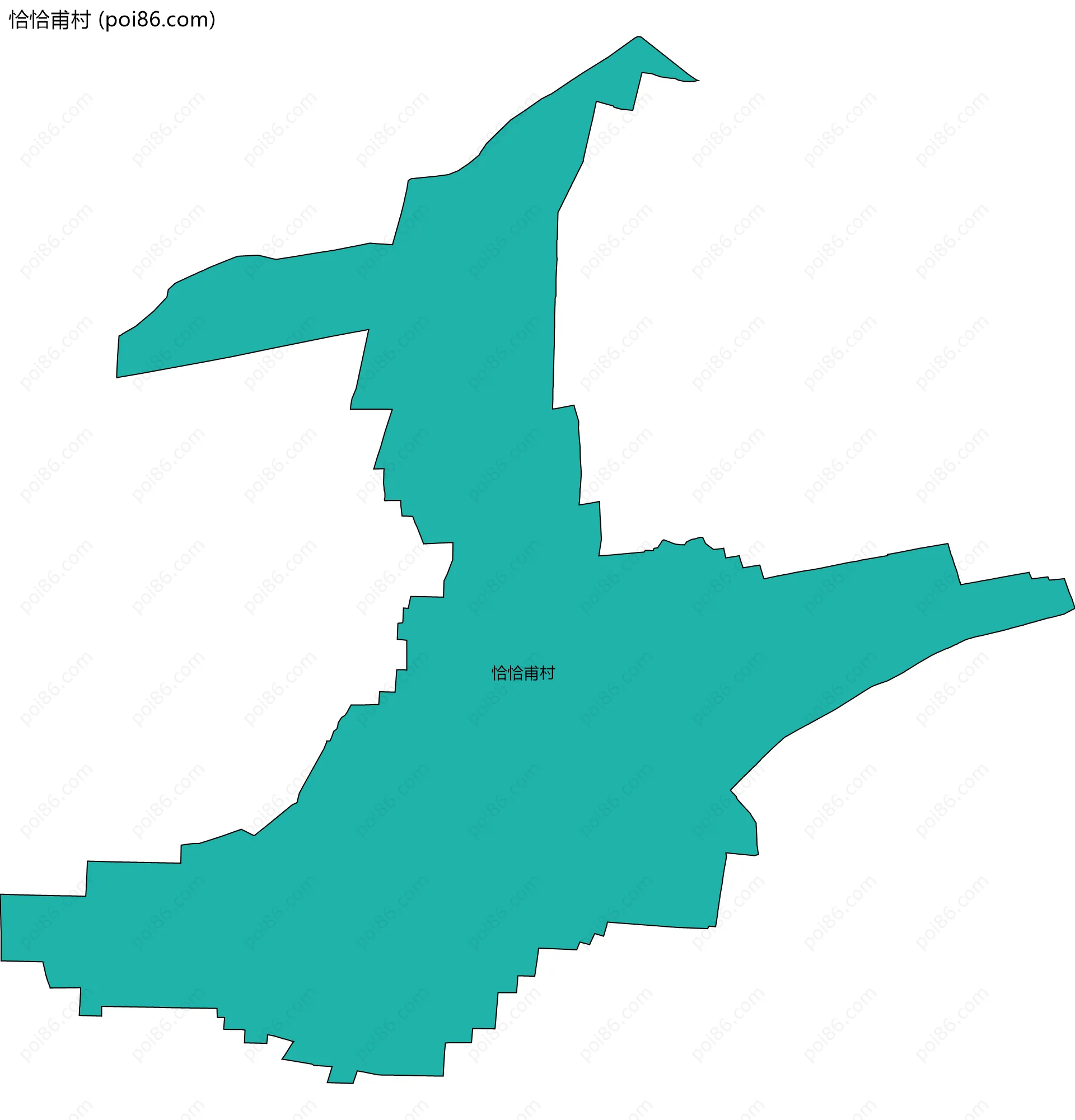 恰恰甫村边界地图