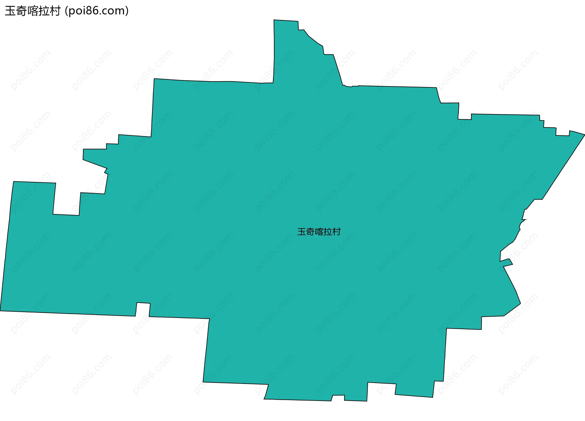 玉奇喀拉村边界地图