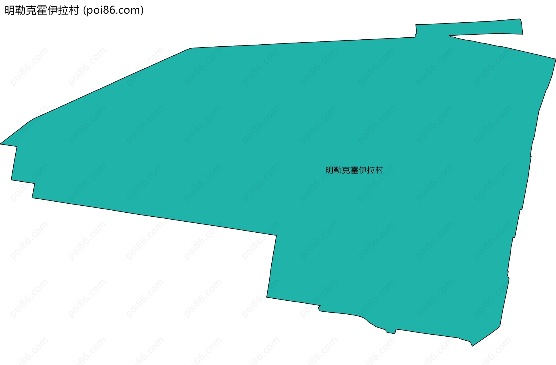 明勒克霍伊拉村边界地图