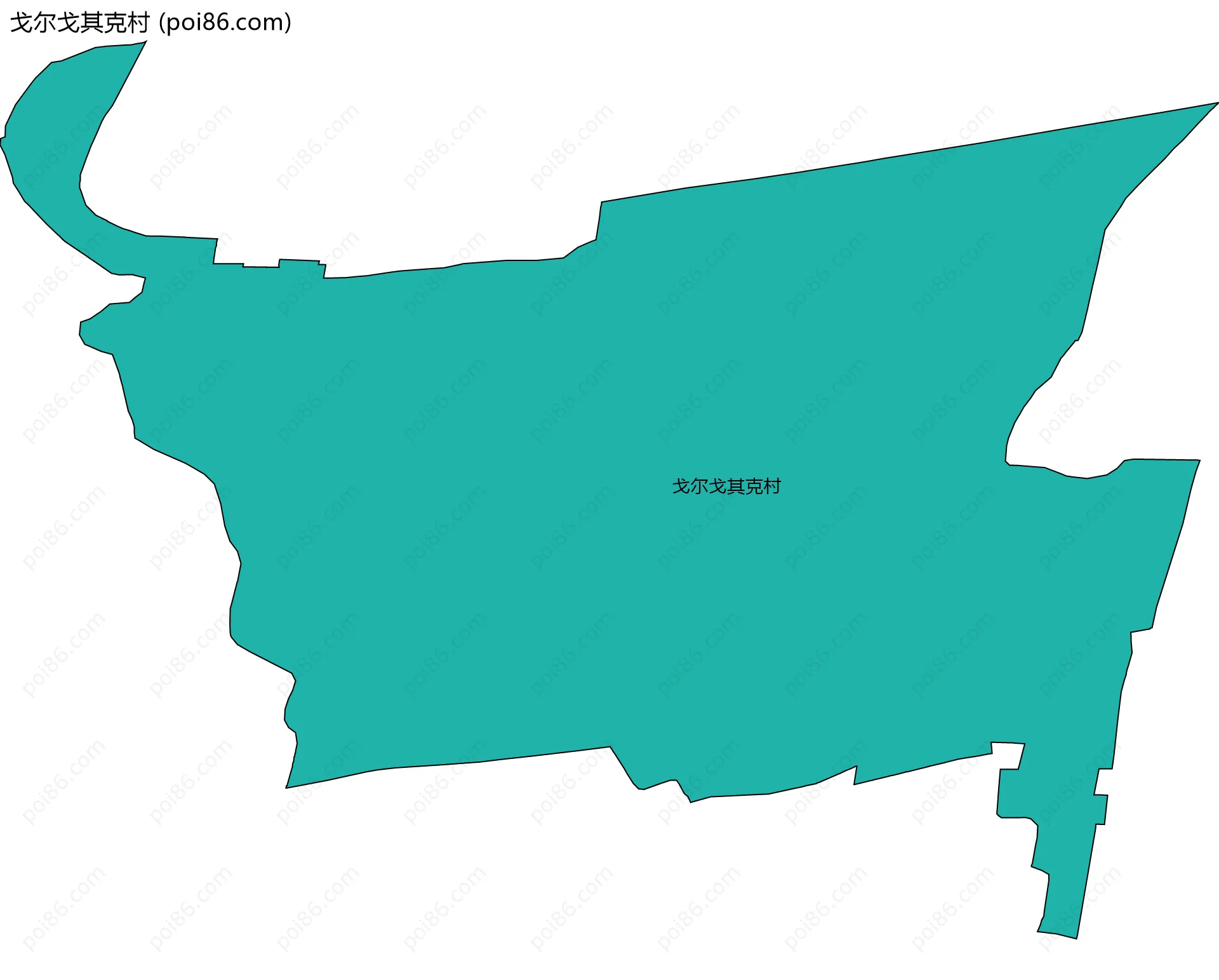 戈尔戈其克村边界地图