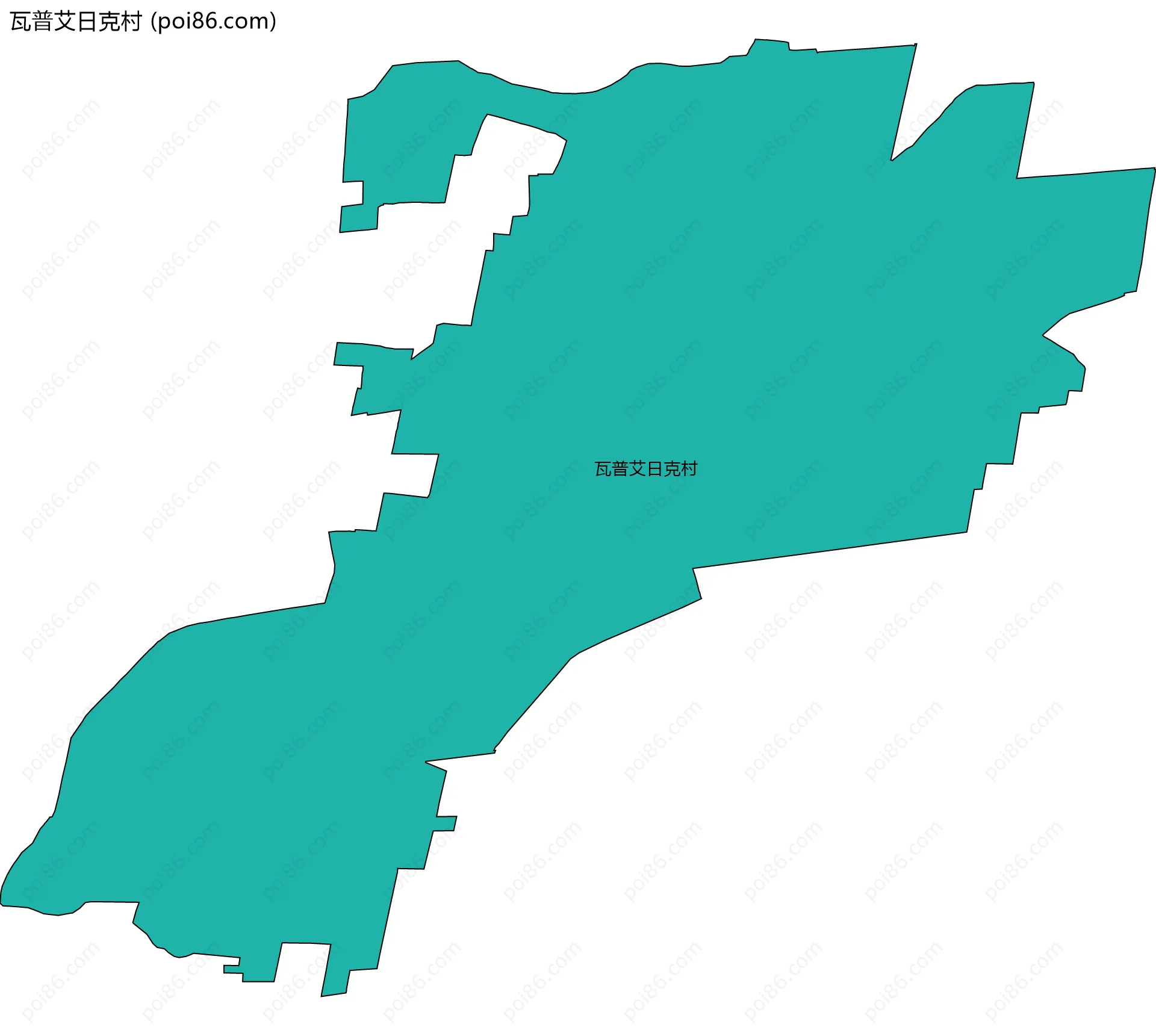 瓦普艾日克村边界地图