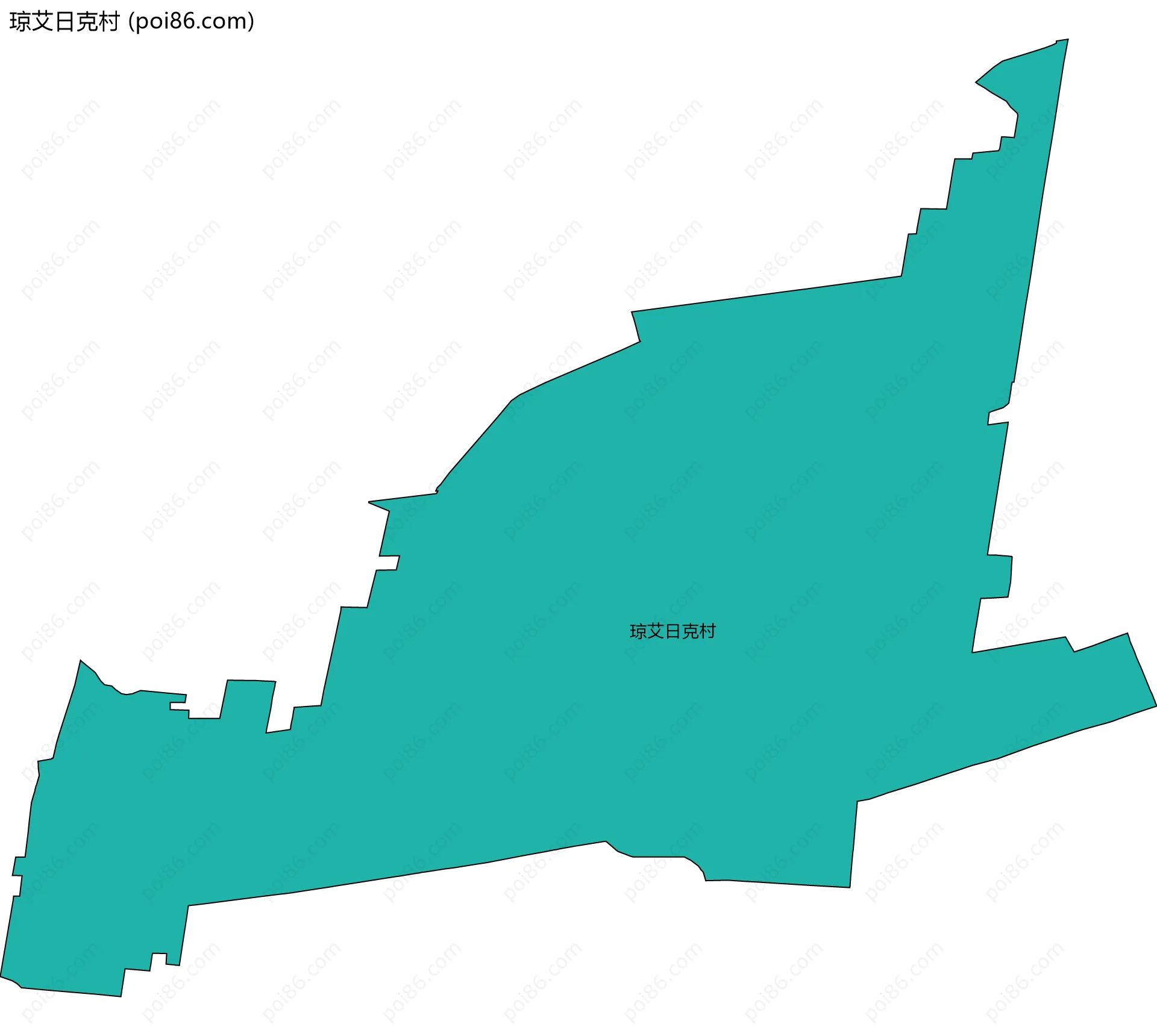 琼艾日克村边界地图